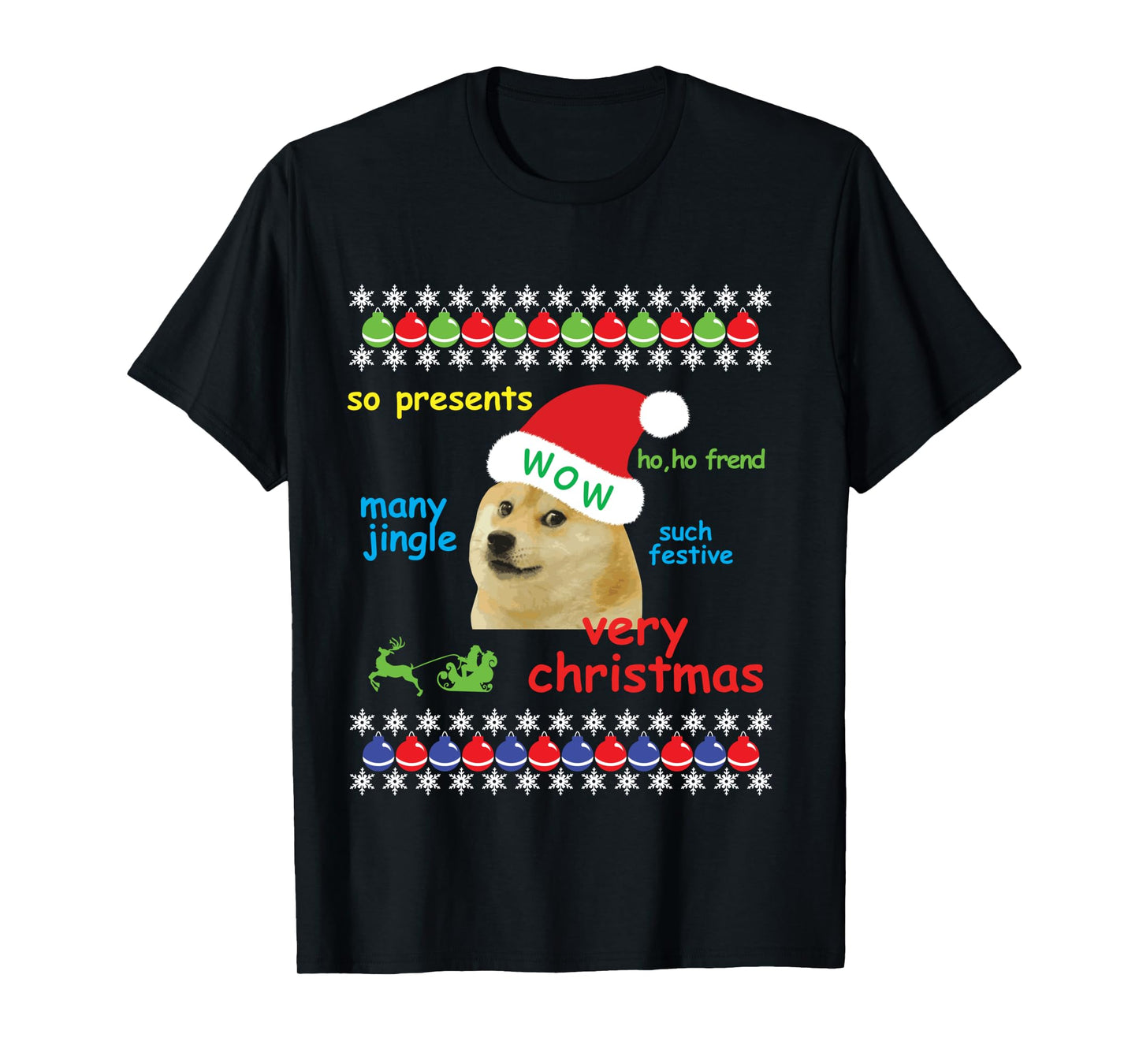 Ugly Sweater Christmas Doge Meme Shirt | Santa Shiba Inu Dog