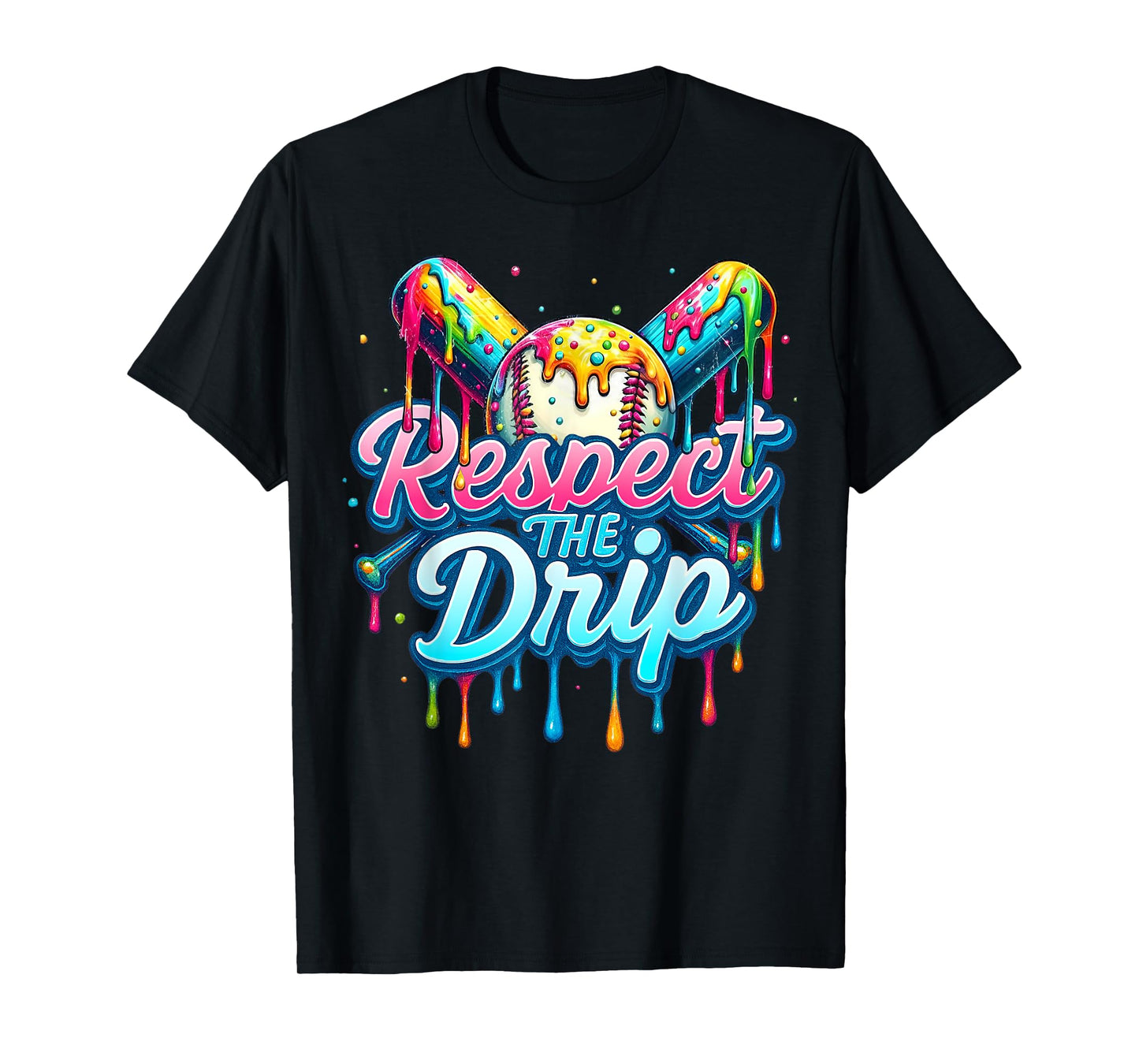 Baseball Drip Boys Ice Cream Drip Youth Respect The Drip T-Shirt