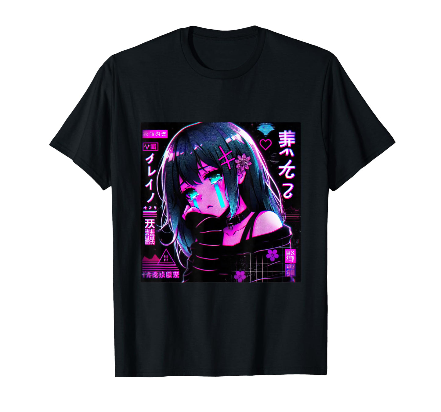 Vaporwave Anime Girl Japanese Aesthetic Anime Otaku T-Shirt