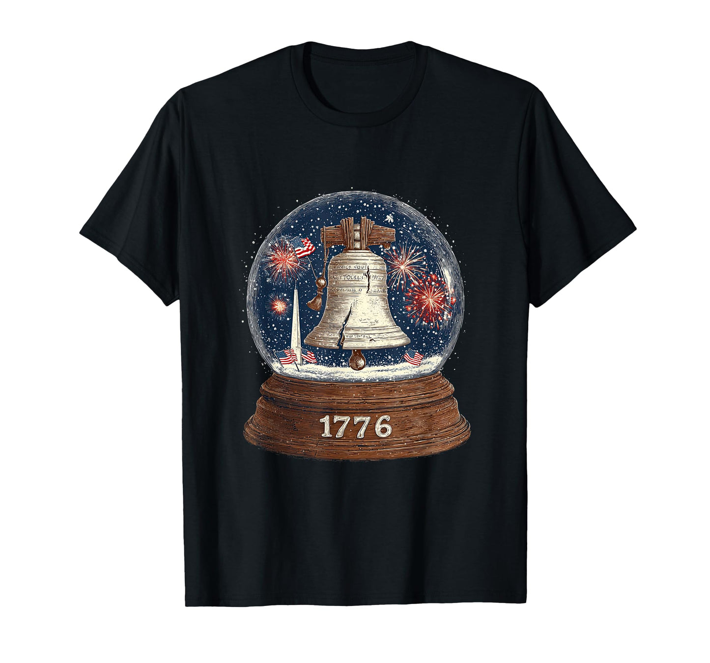 Amazing 1776 Bell in Snow Globe Look T-Shirt