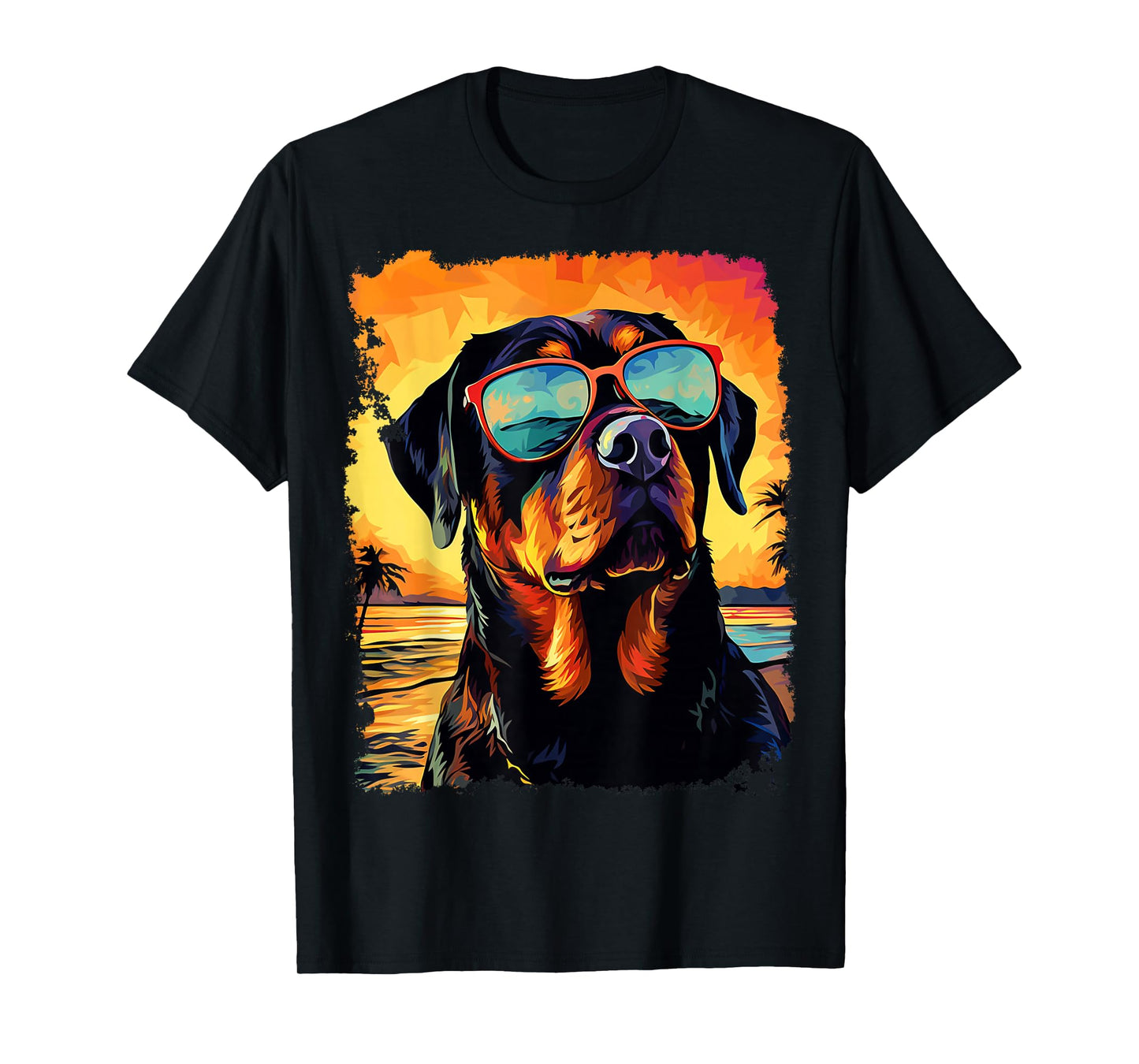 Dog Rottweiler Hawaiian T-Shirt