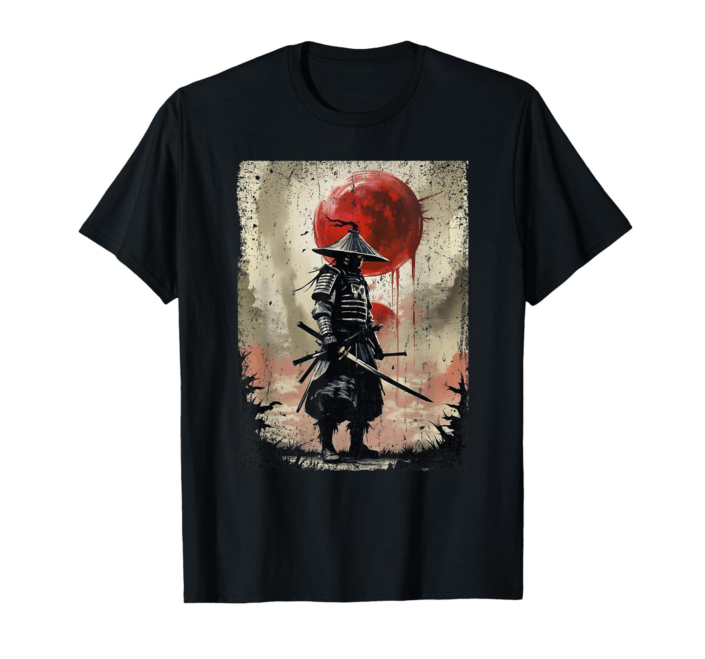 Japanese Art Samurai Vintage Fighter Retro T-Shirt