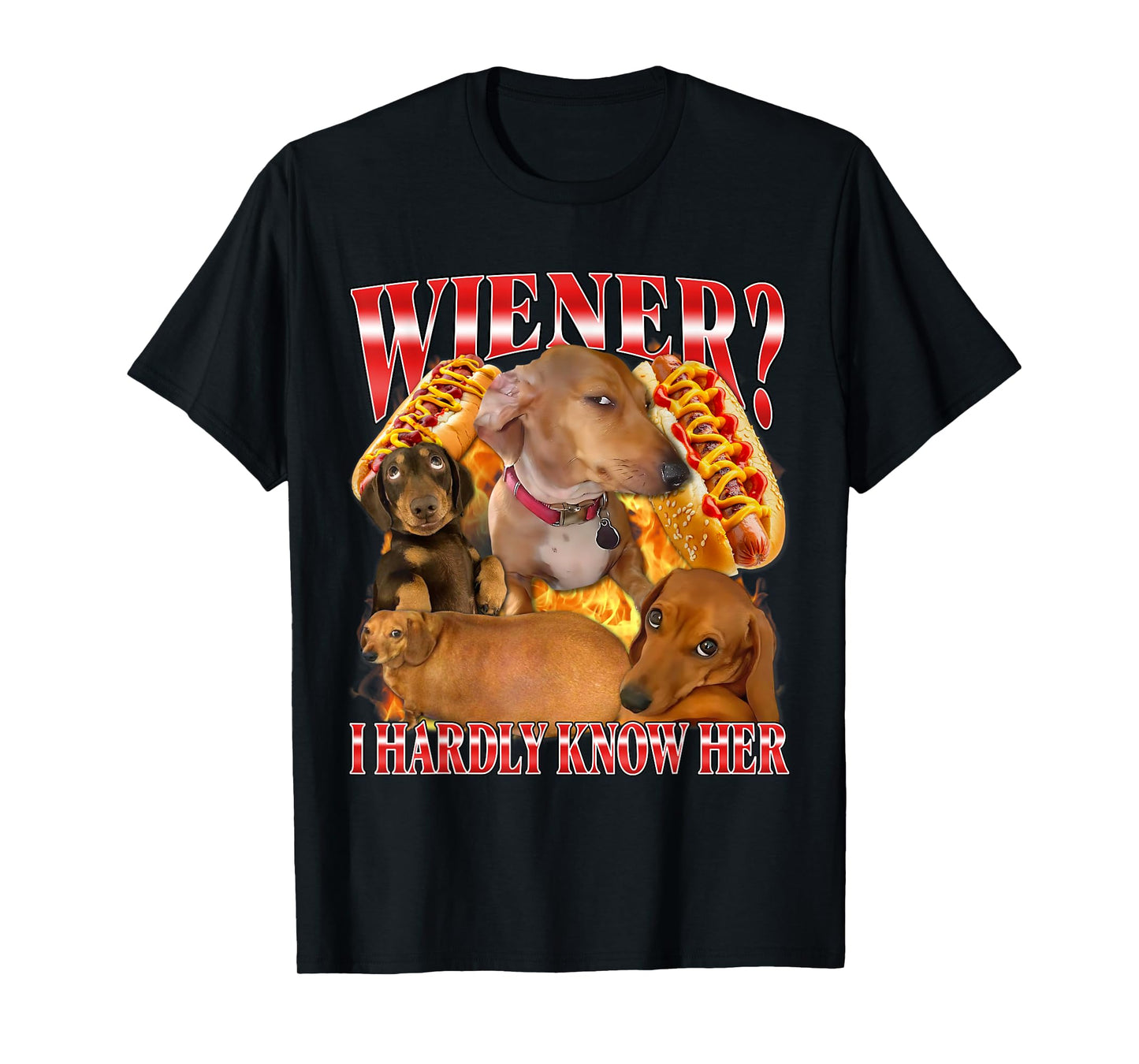Wiener? I Hardly Know Her Funny Offensive Dachshund Bootleg T-Shirt