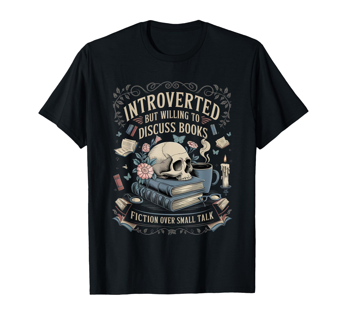 Introverted But Willing to Discuss Books Club Cozy Aesthetic T-Shirt