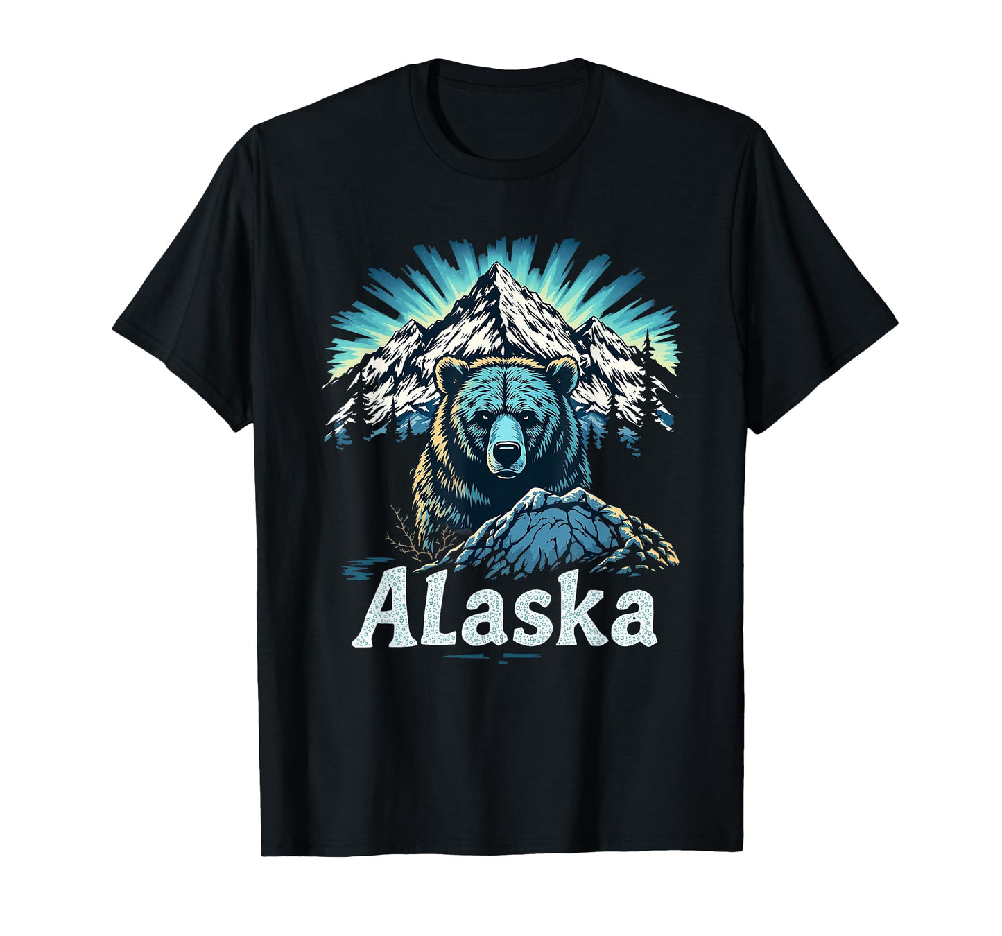Retro Alaska Home State AK Mountain Sunset Vintage T-Shirt
