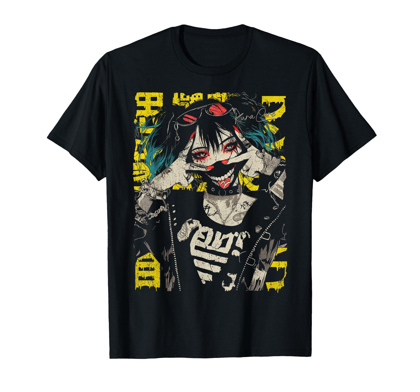 Japanese Streetwear Cyberpunk Y2K Retro Techwear Manga Anime T-Shirt