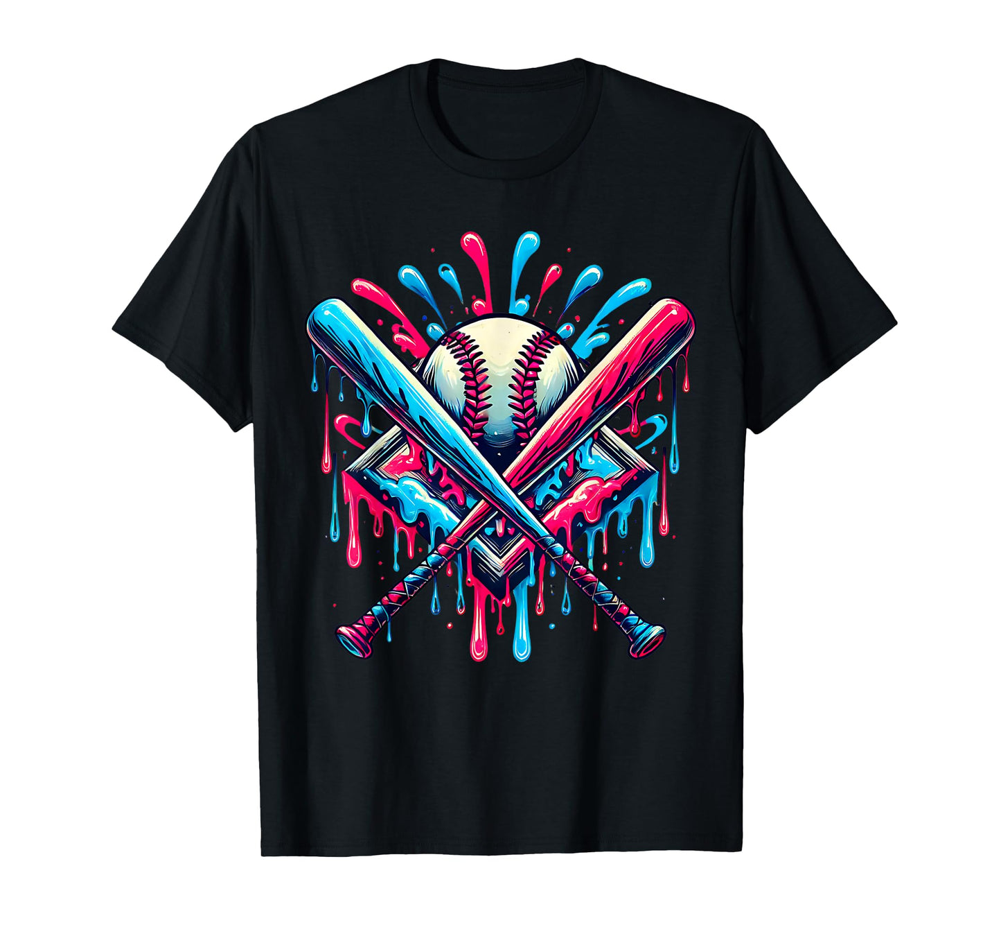 Cool Sport Softball & Baseball Home Plate Drip T-Shirt