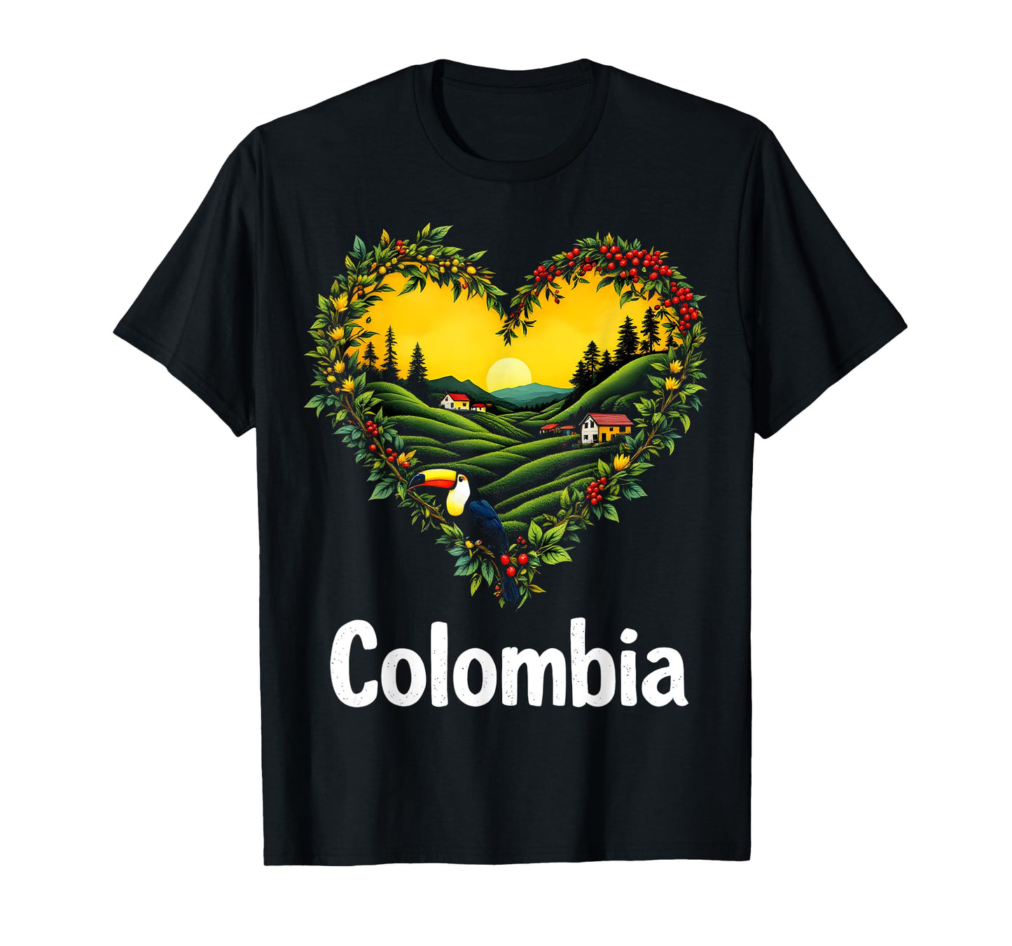 Colombia Coffee Heart T-Shirt