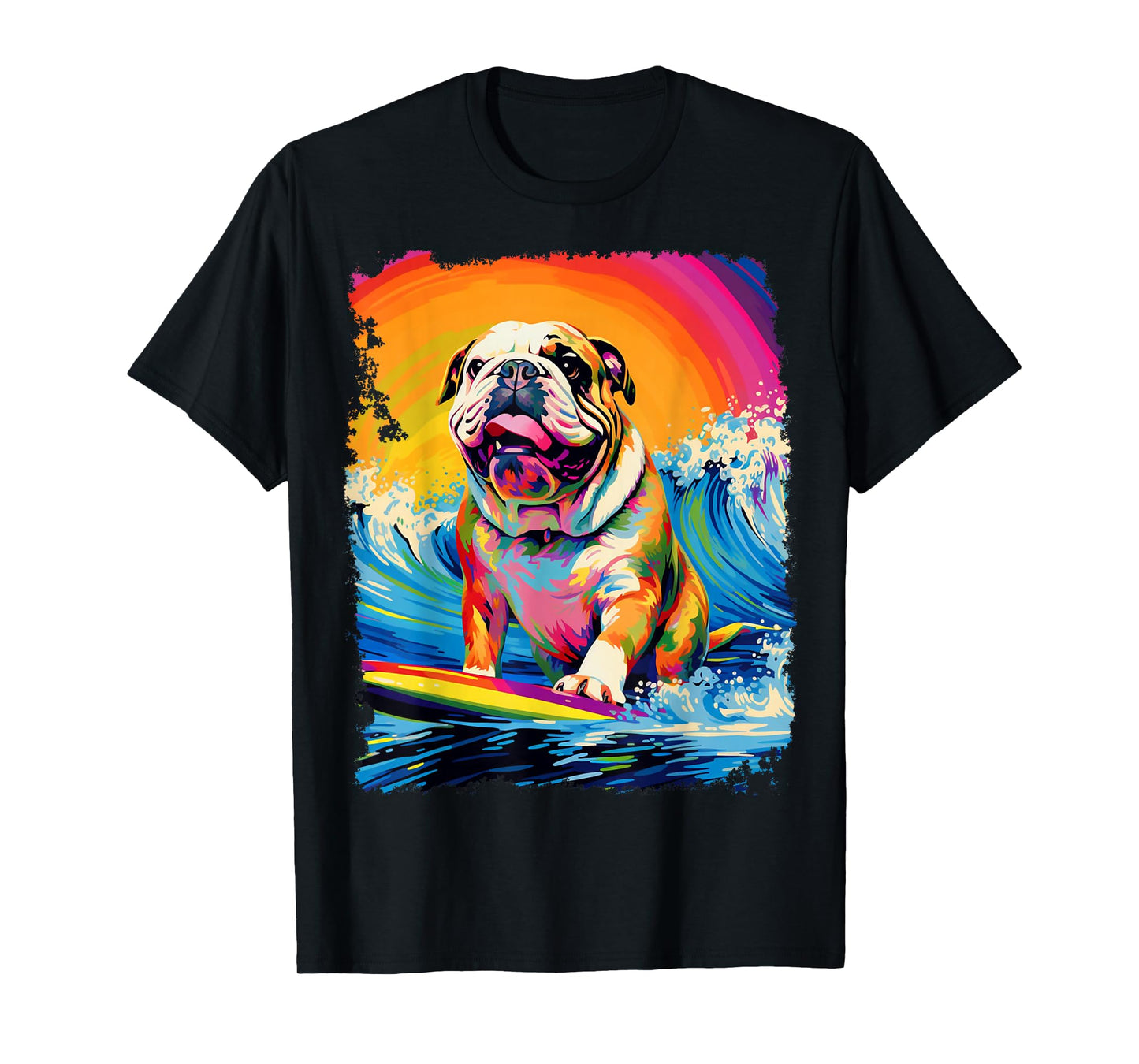 Pop Art Dog English Bulldog Paddle Board T-Shirt