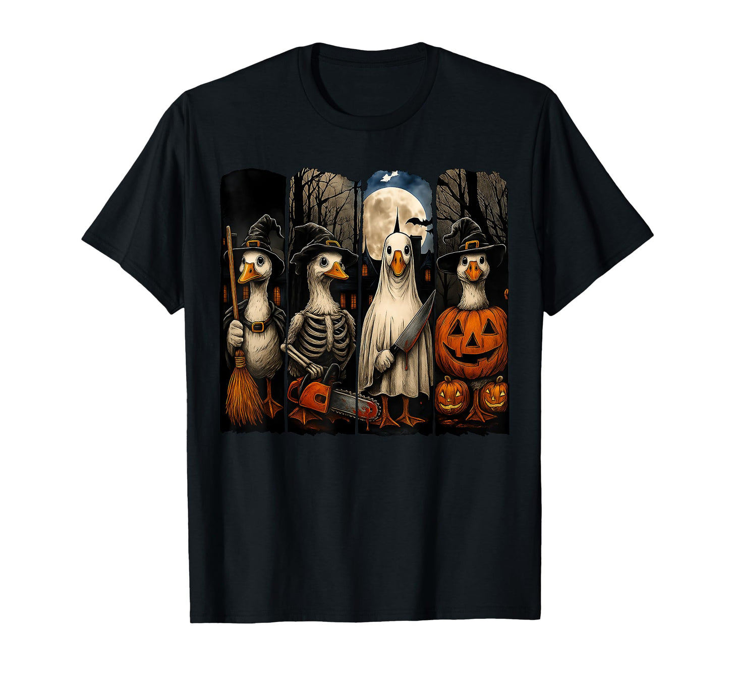 HUGvyn Halloween: Goose Horror Spooky Ghost Goose Movie Fall T-Shirt