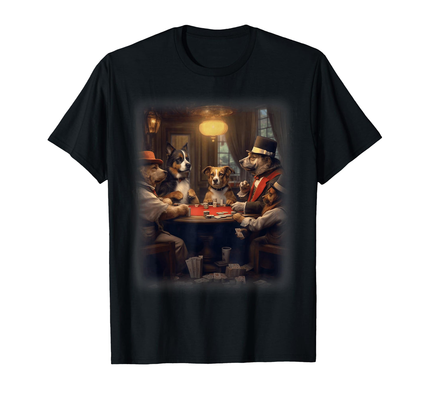 Dogs Playing Poker | A Friend in Need | Funny Dog Lover Art T-Shirt