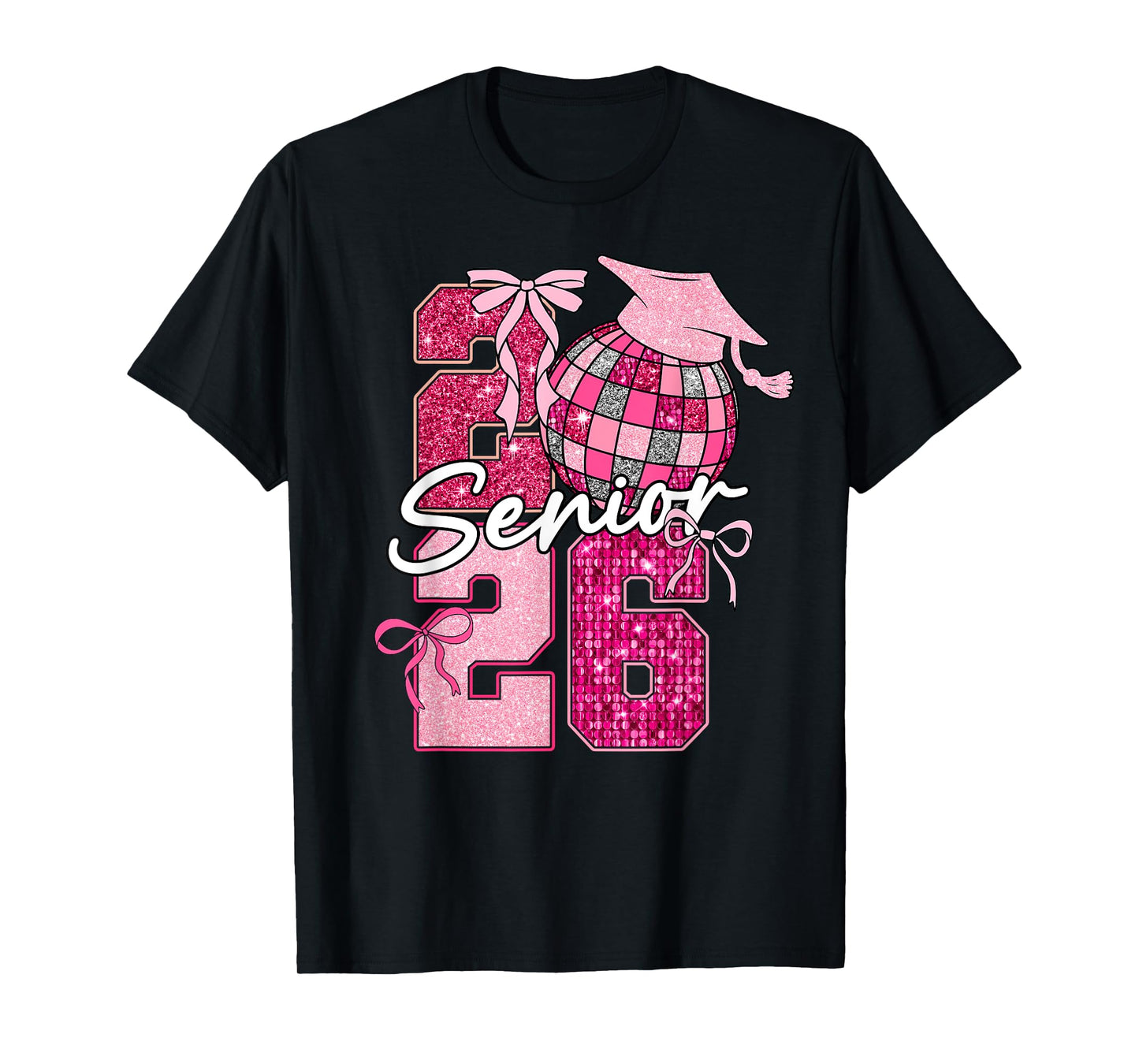 Retro Senior 2026 Coquette Bow Graduation Class of 2026 T-Shirt