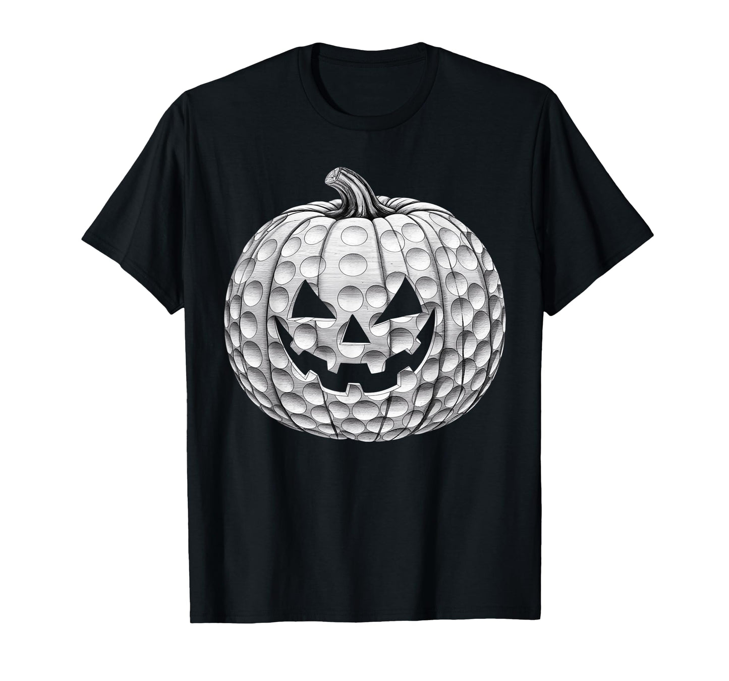 Funny Spooky Pumpkin Golf Player Women Men Halloween T-Shirt