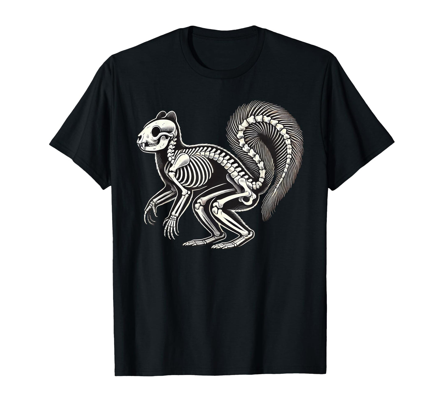 Squirrel Skeleton Halloween T-Shirt