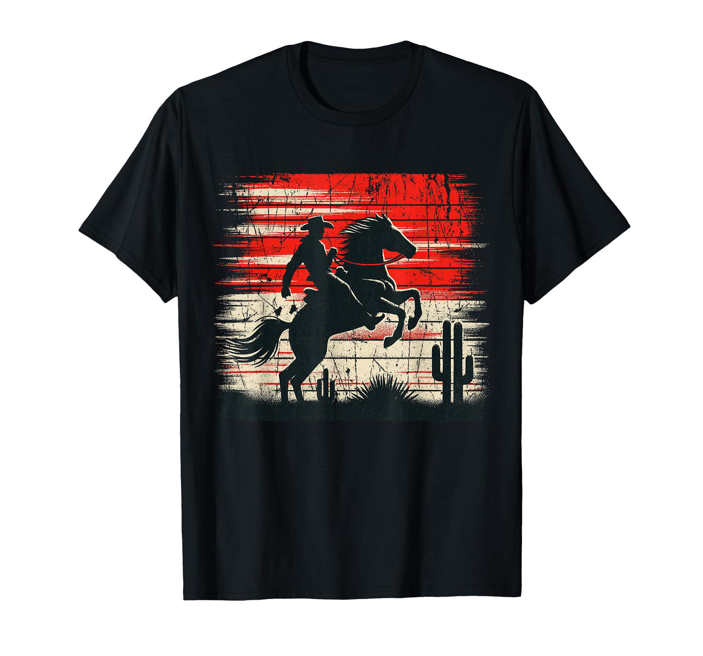 Horse Riding Western Rodeo Retro Cowboy T-Shirt