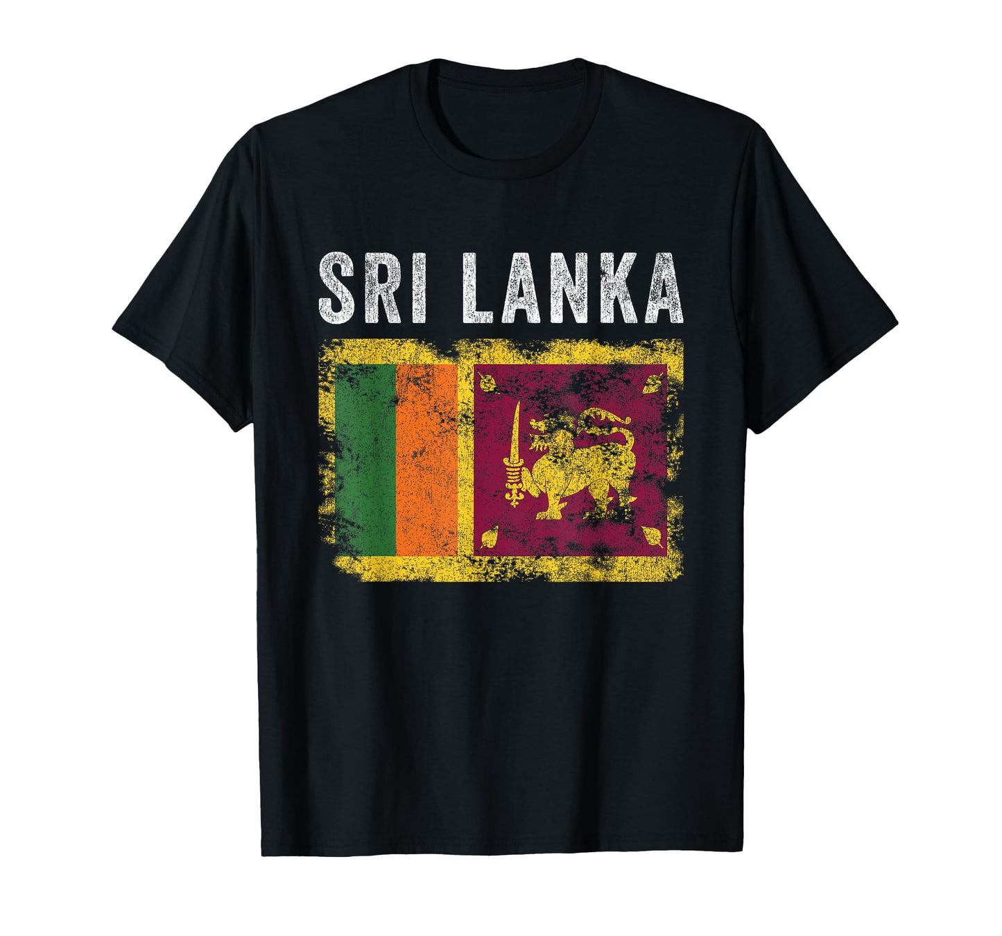 Sri Lanka Flag Distressed - Men Women Kids - Sri Lankan Flag T-Shirt