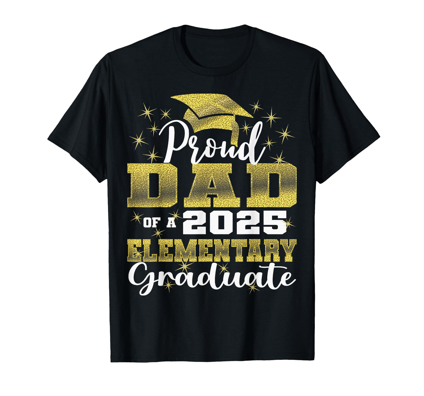 Proud Dad of 5th Grade Graduate 2025 Elementary Graduation T-Shirt