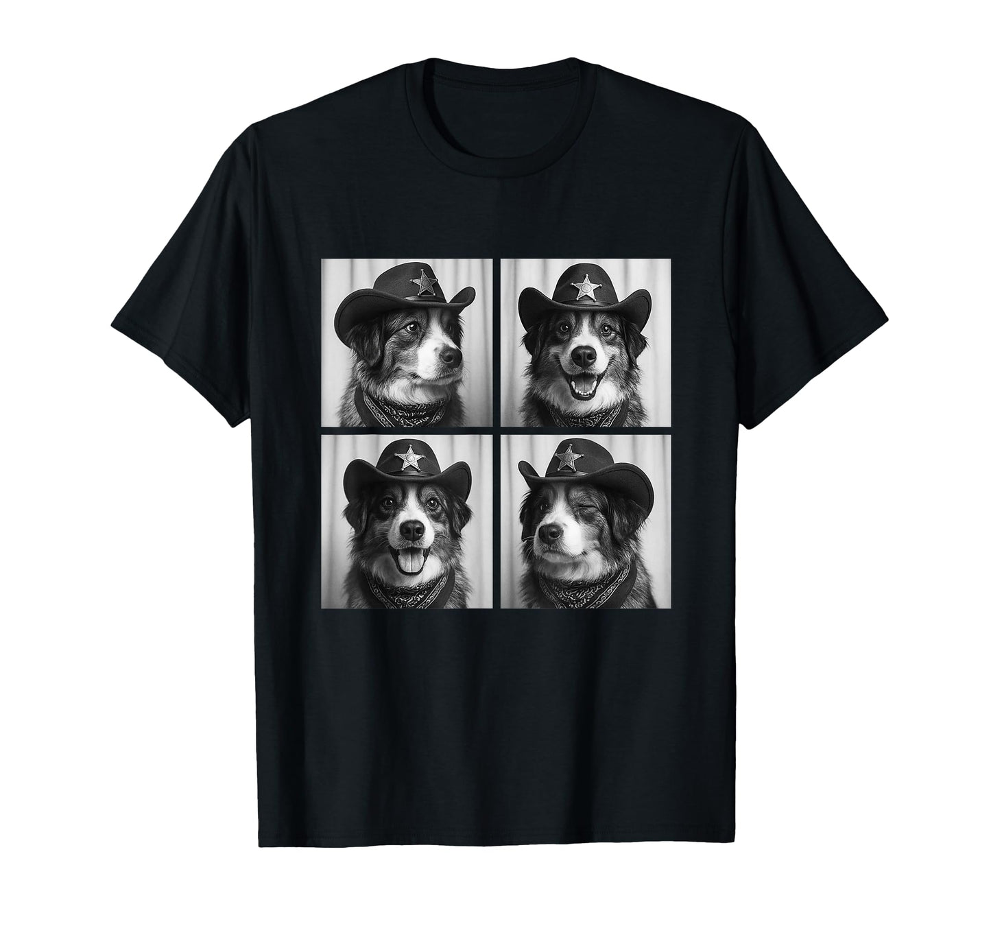 Cute Australian Shepherd Funny Cowboy Dogs Western Aesthetic T-Shirt