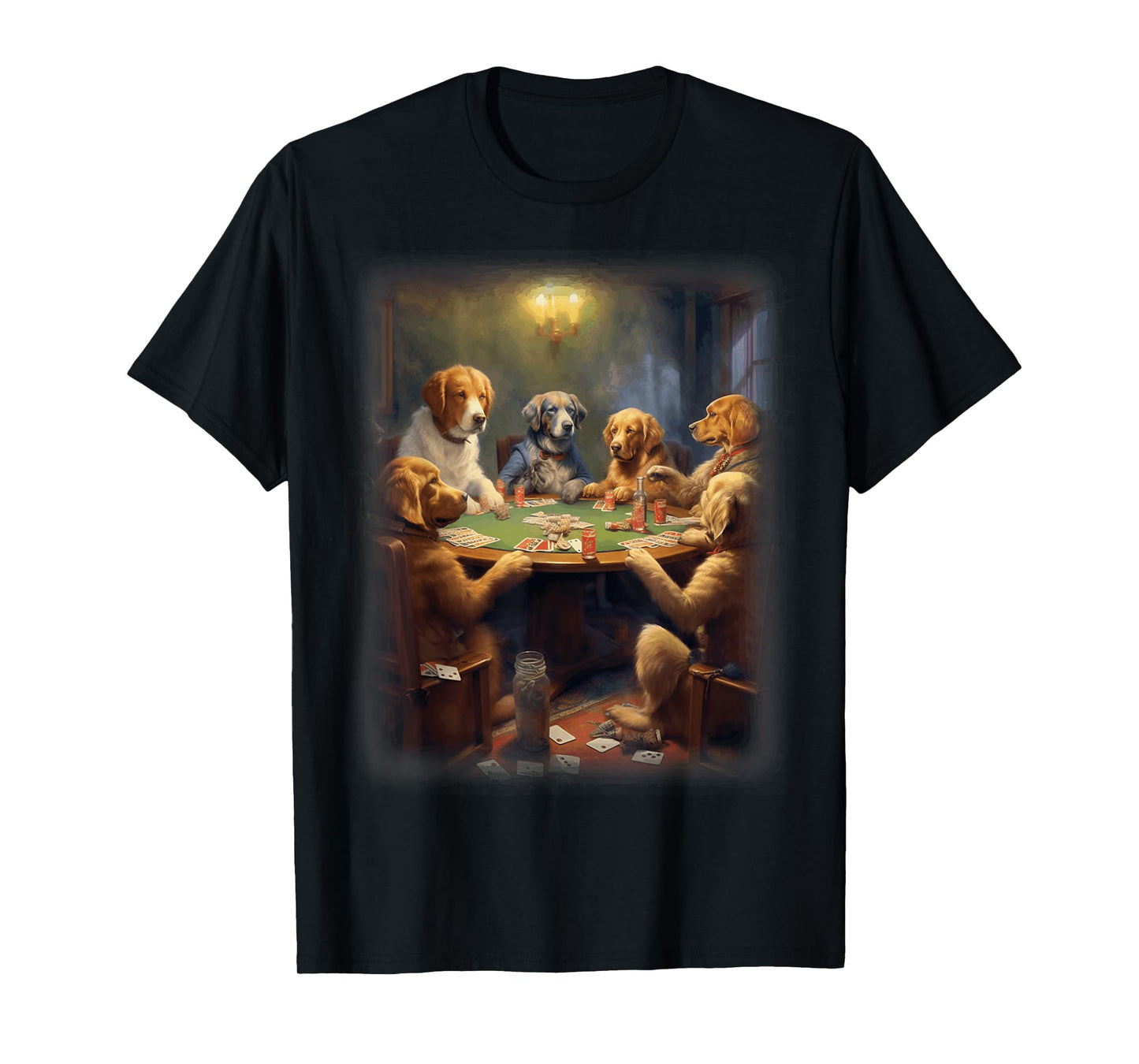 Dogs Playing Poker | A Friend in Need | Funny Dog Lover Art T-Shirt for Men Women