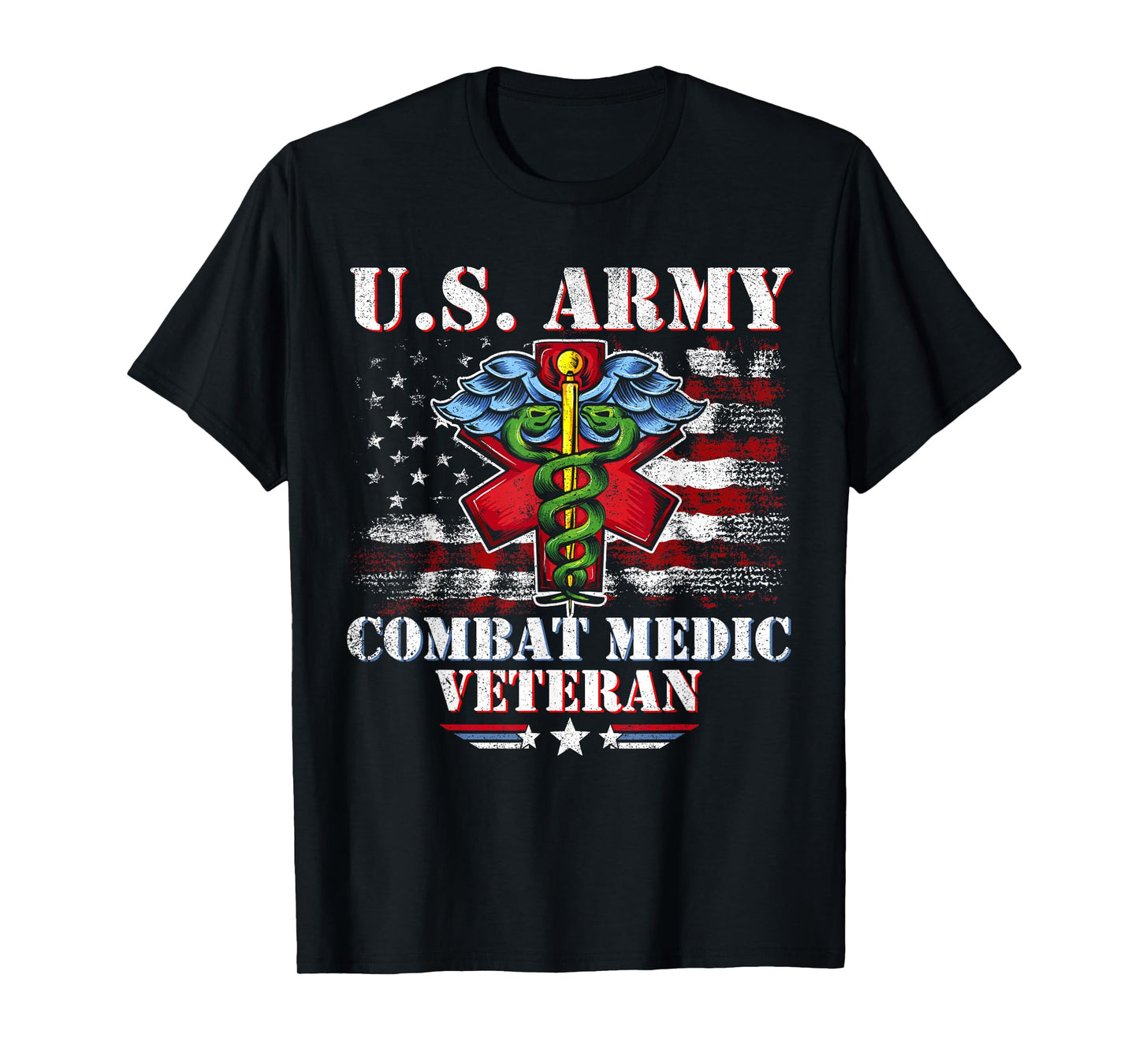 U.S Army Combat Medic Proud Veteran Medical Military Retired T-Shirt