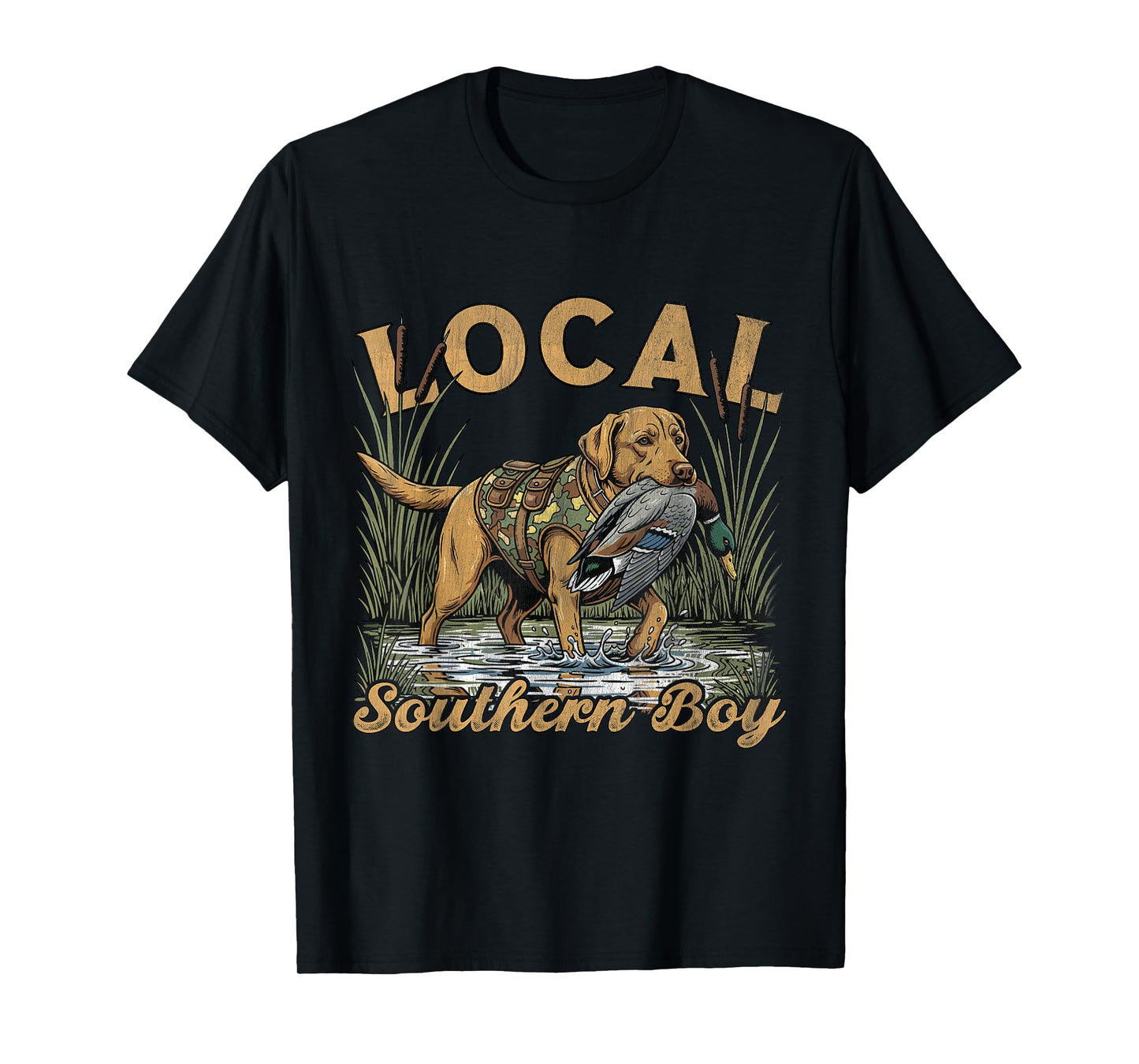 Local Southern Boy Duck Hunting Waterfowl Outdoor Vintage T-Shirt