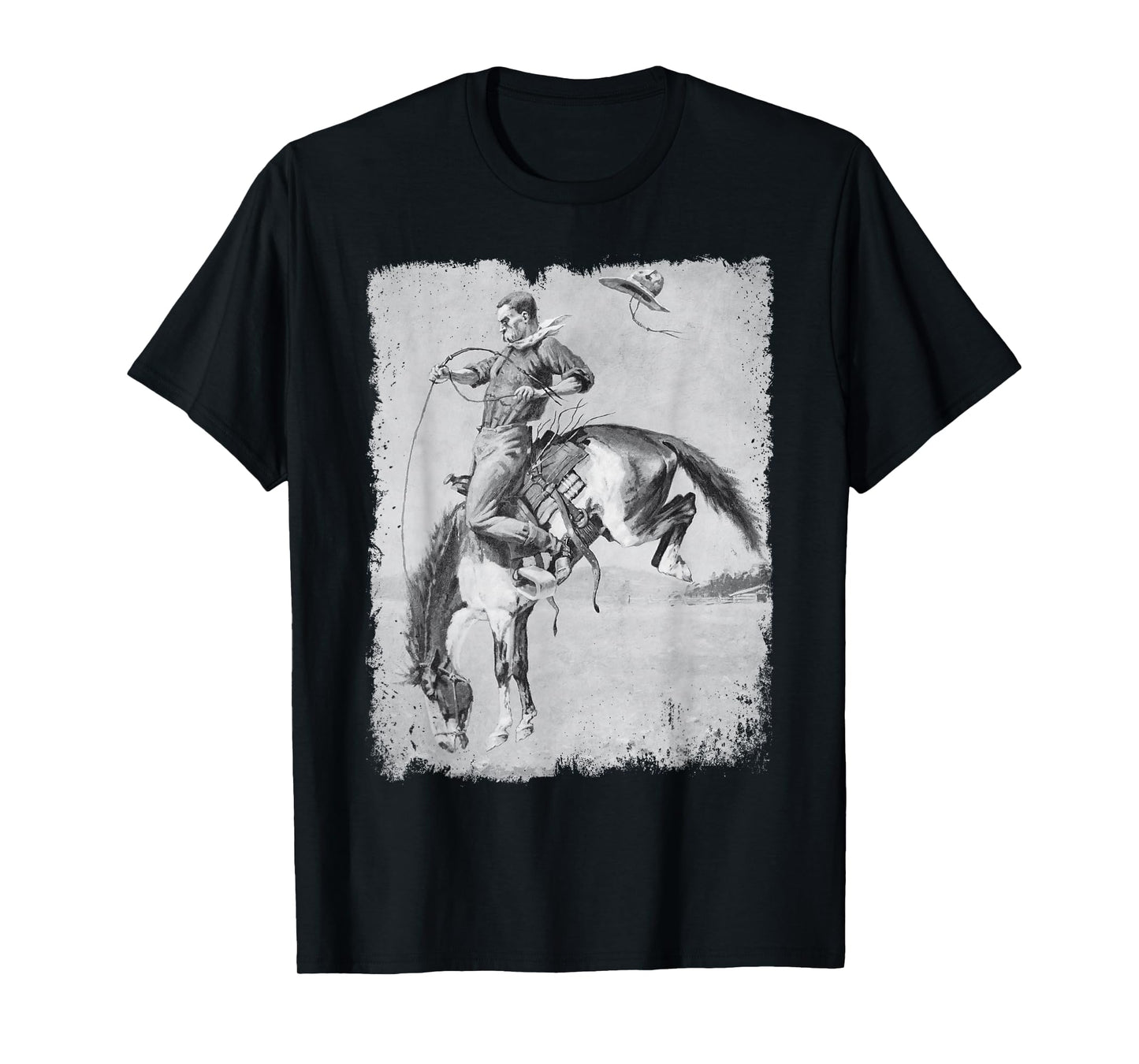 Cowboy Rodeo Horse Western Country Vintage Bronco Riding USA T-Shirt