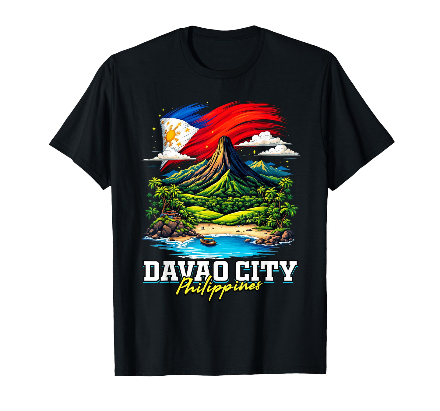 Davao City Philippines Souvenir Filipino Flag T-Shirt