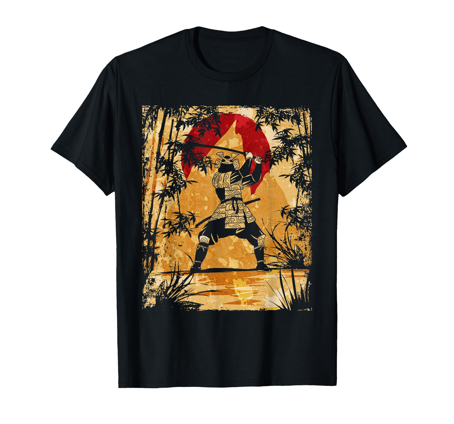 Samurai Japanese Art Vintage Fighter Retro T-Shirt