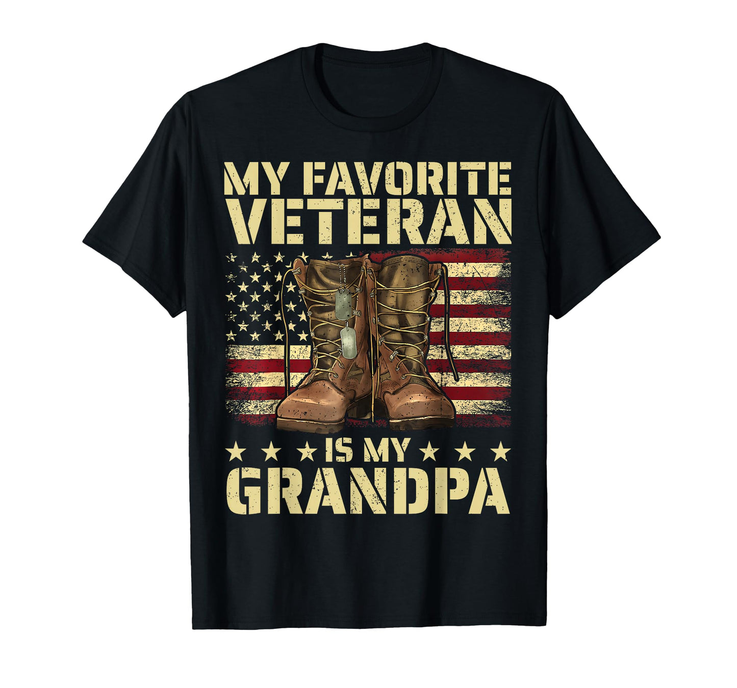 My Favorite Veteran is My Grandpa Grandfather Veterans Day T-Shirt