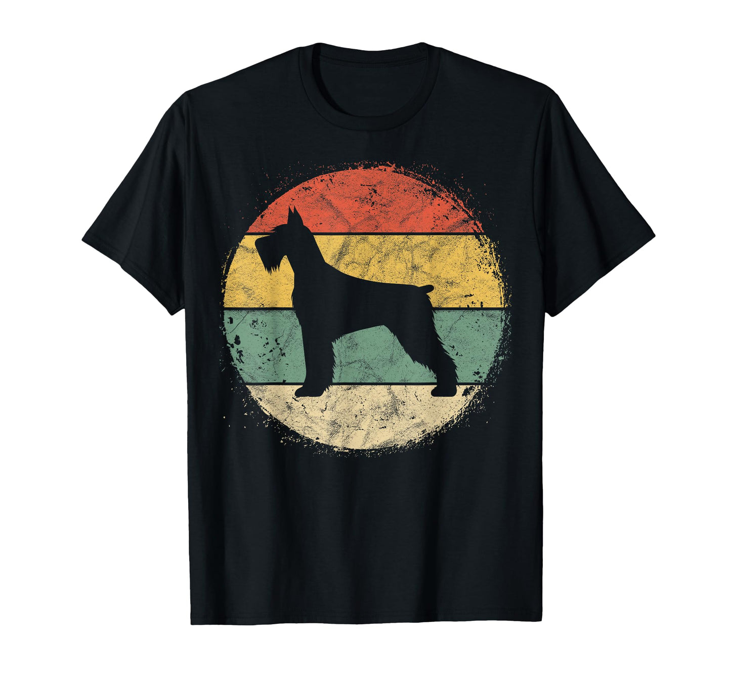 Circular Retro Schnauzer Owner Gift Standard Giant Dog Mom T-Shirt