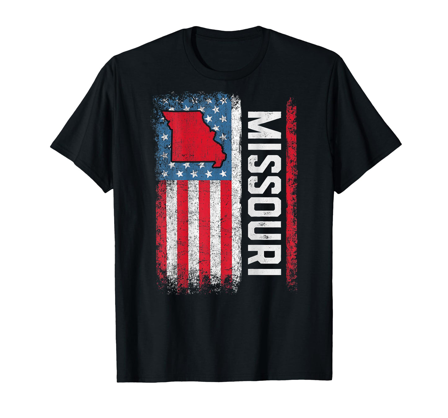 Vintage Missouri State USA Flag Shirt Missouri (On Back) T-Shirt