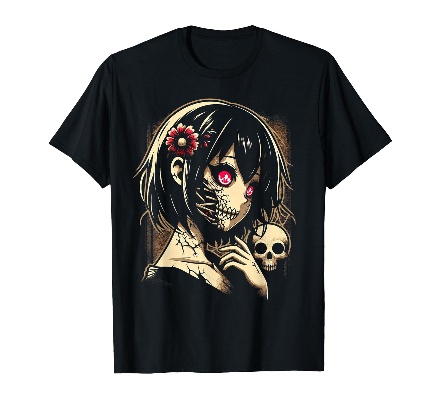 Horror Anime Manga Japanese Scary Kawaii Anime Goth T-Shirt