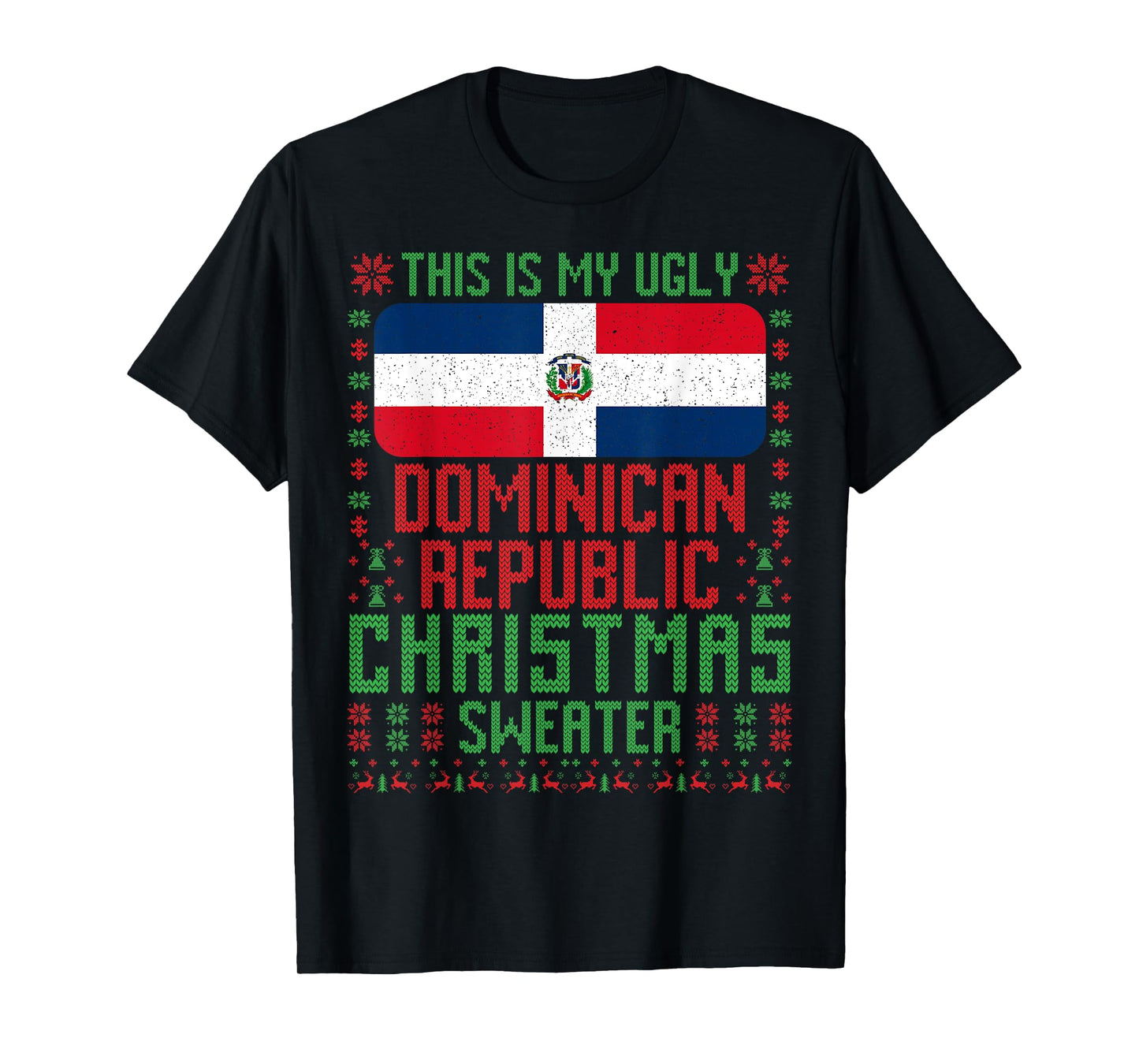 Dominican Republic Ugly Christmas Sweater T-Shirt