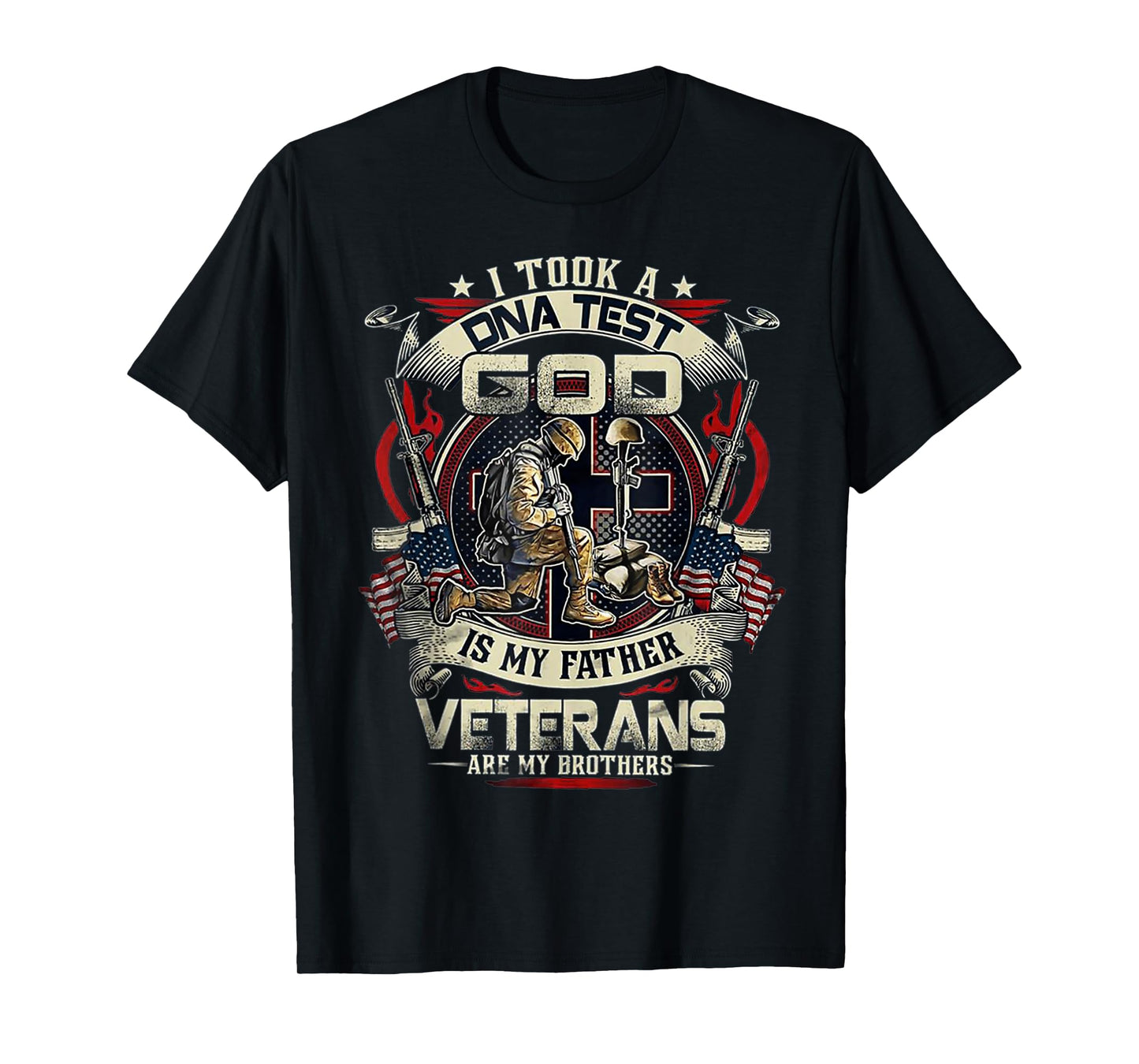 I Took A DNA Test God Is My Father Veterans Brothers T-Shirt
