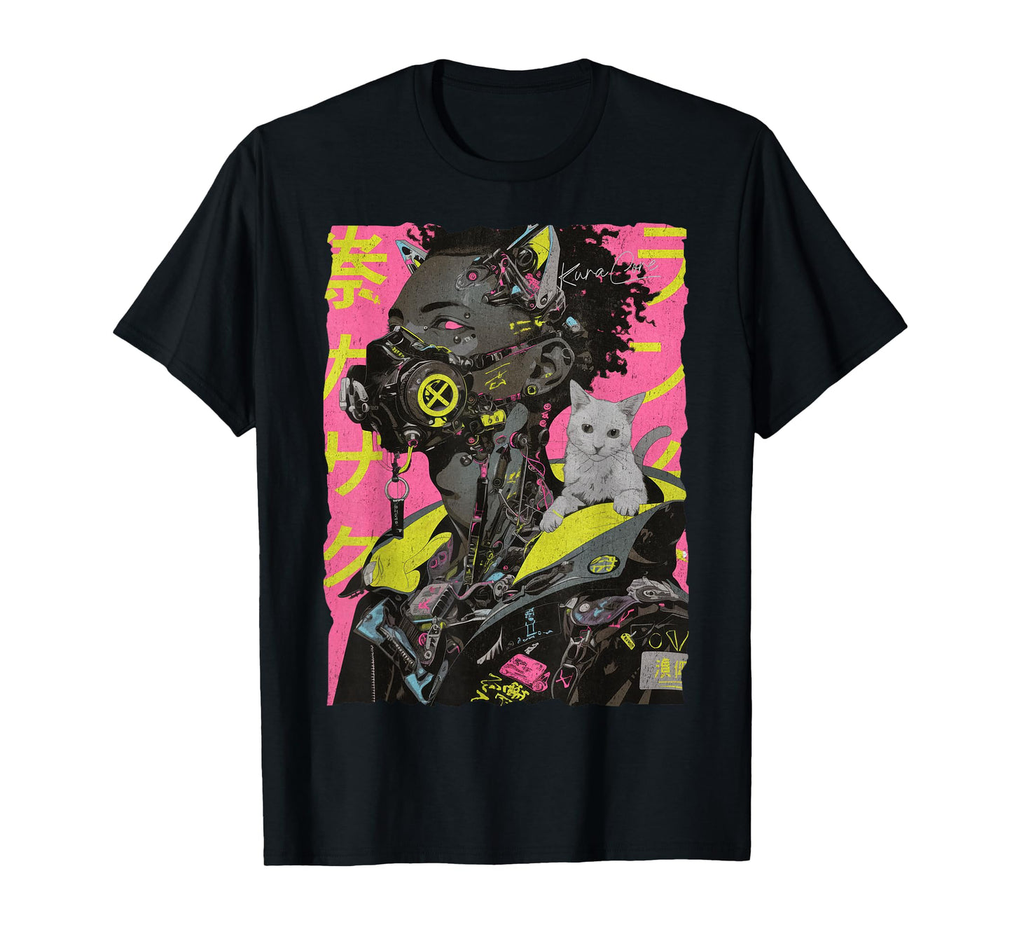 Japan Streetwear Afro Cyberpunk Y2K Techwear Manga Anime T-Shirt