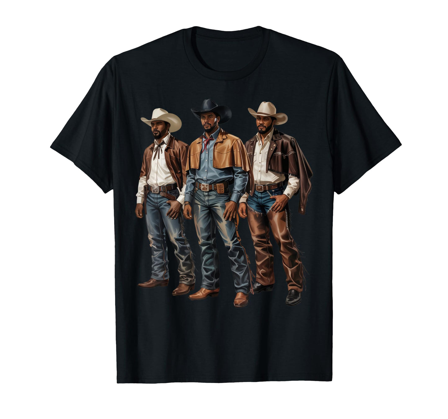 Black Cowboy Vibes Melanin Black History Texas Western Rodeo T-Shirt