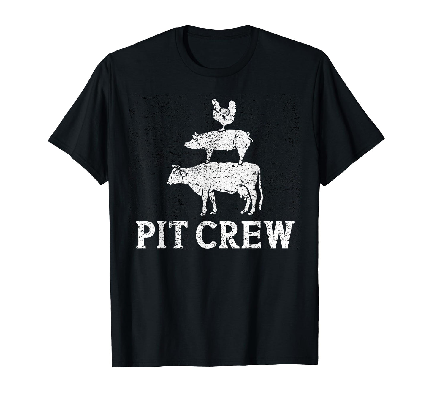 Funny Pit Crew BBQ Grilling Smoking Chicken Pork Beef T-Shirt