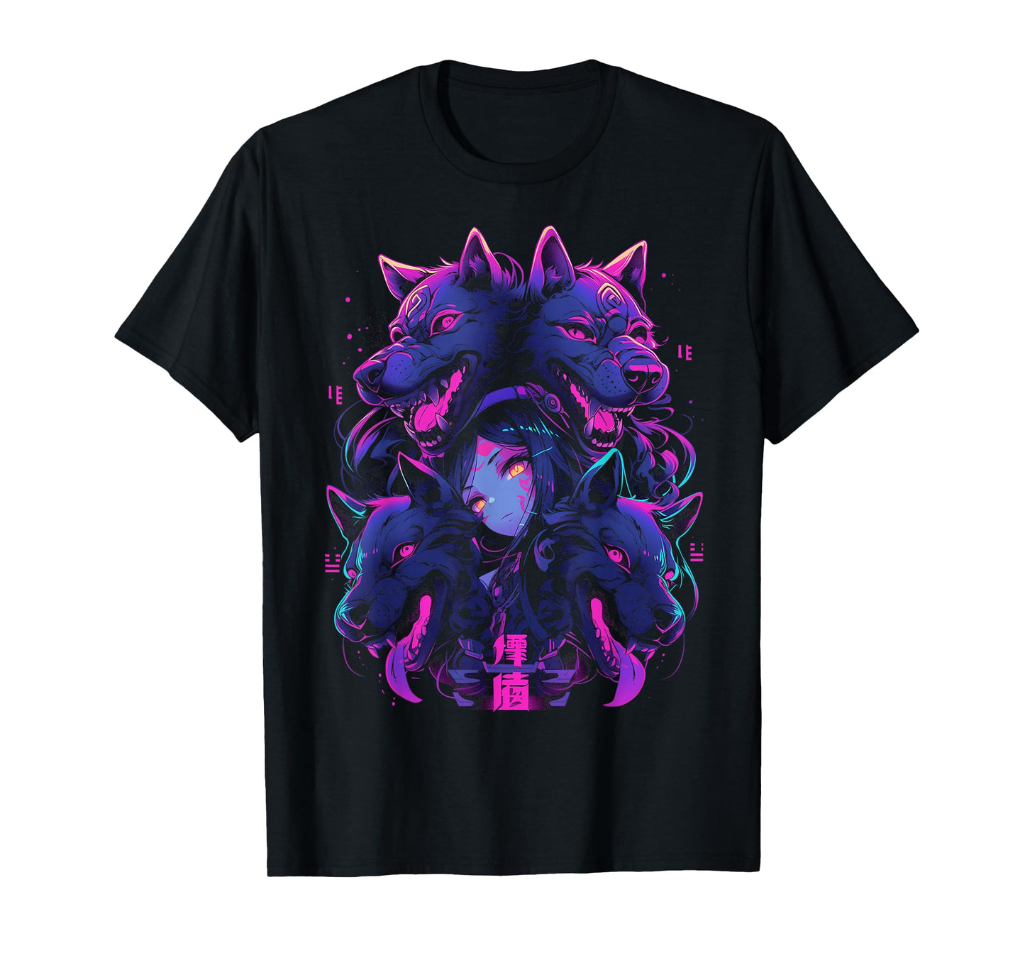 Anime Manga Cyberpunk Aesthetic Techwear Harajuku | Wolf T-Shirt