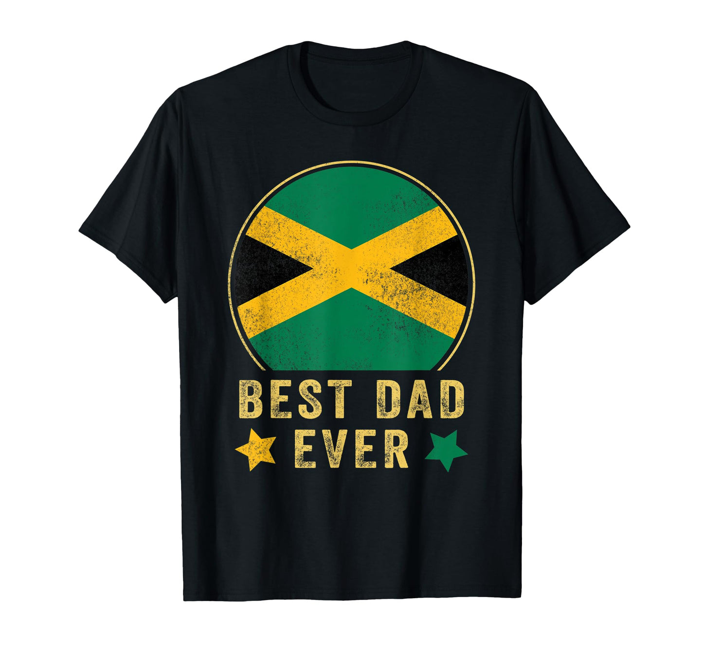 Mens Best Dad Ever Jamaican Father Country Jamaica Flag T-Shirt