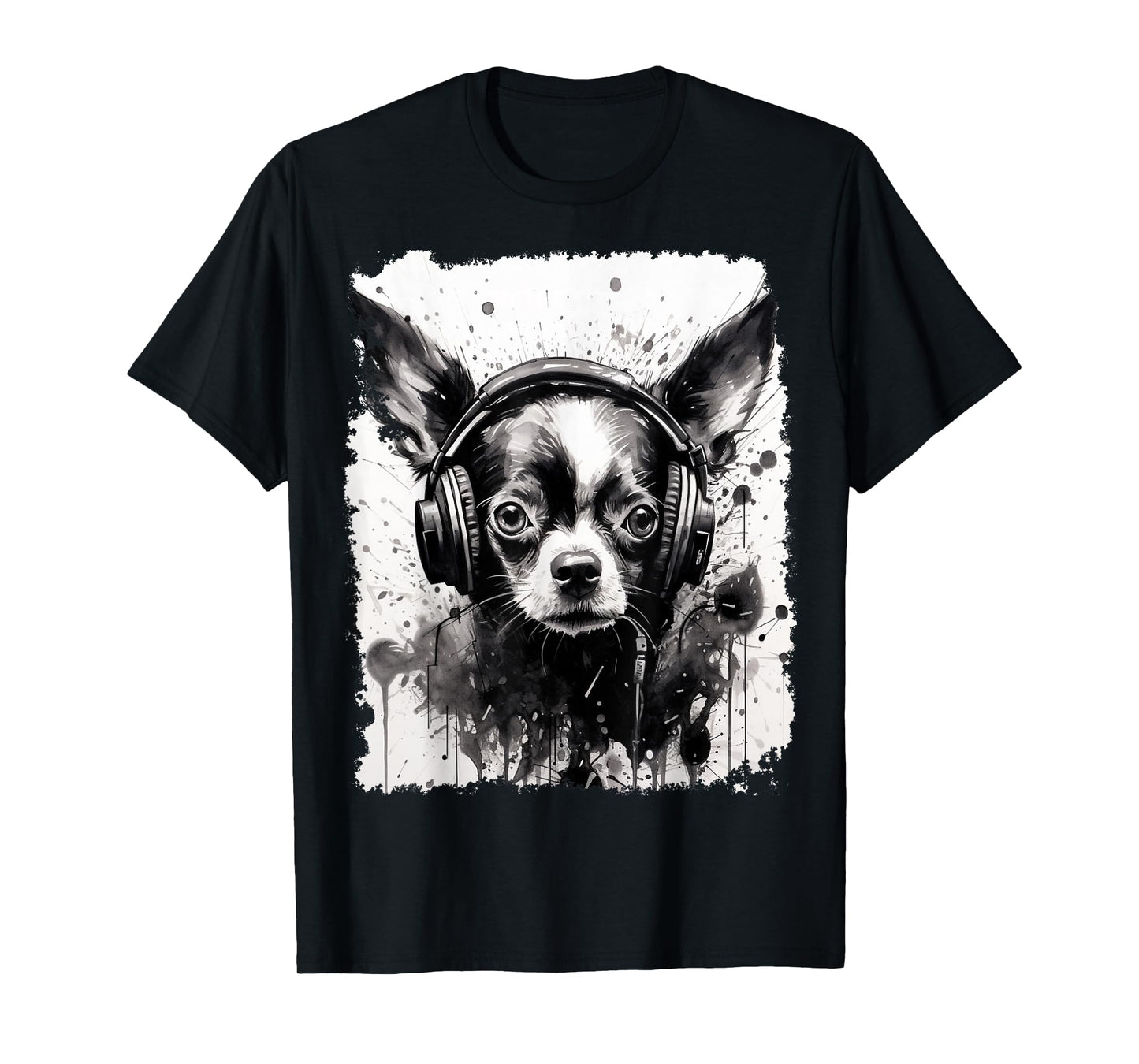 Pop Art Dog Chihuahua Music T-Shirt