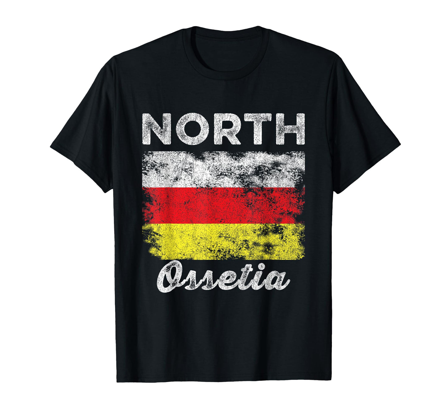 North Ossetia Flag Vintage - Men Women - North Ossetian Flag T-Shirt