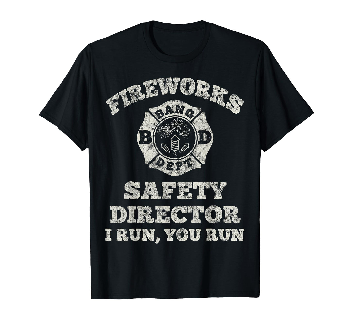 Funny Fireworks Safety Director Firefighter America Red Pyro T-Shirt