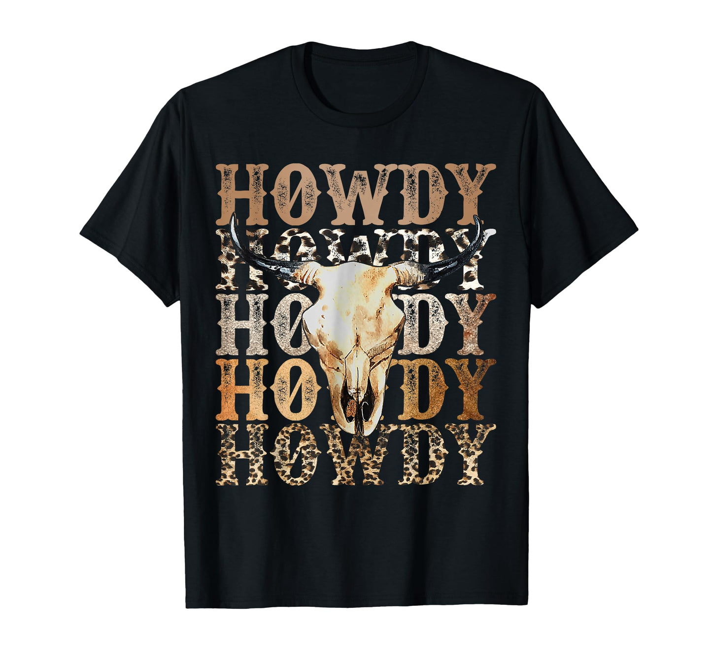 Retro Howdy Cowboy Cowgirl Western Rodeo Mens Women T-Shirt