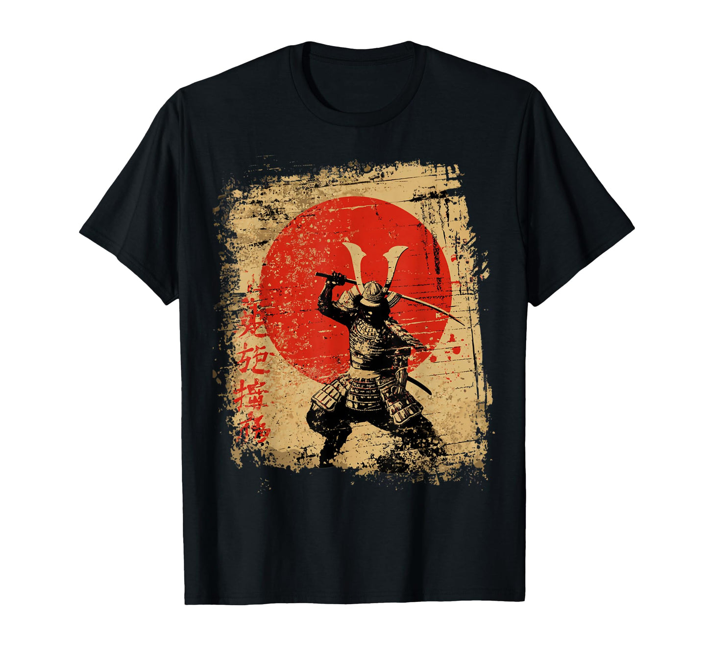 Retro Japan Samurai Warrior Anime Style T-Shirt