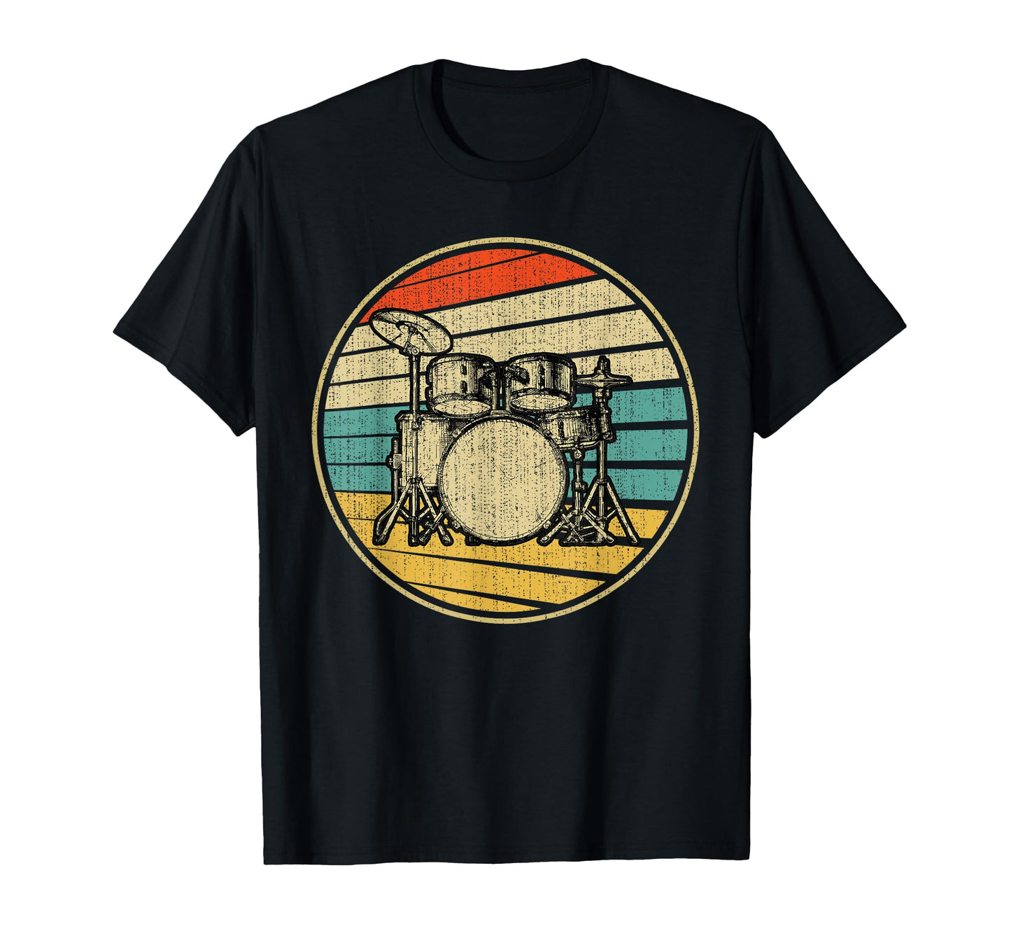 Drums Drummer Band Drumset Retro Vintage Drum Set 70s 80s T-Shirt
