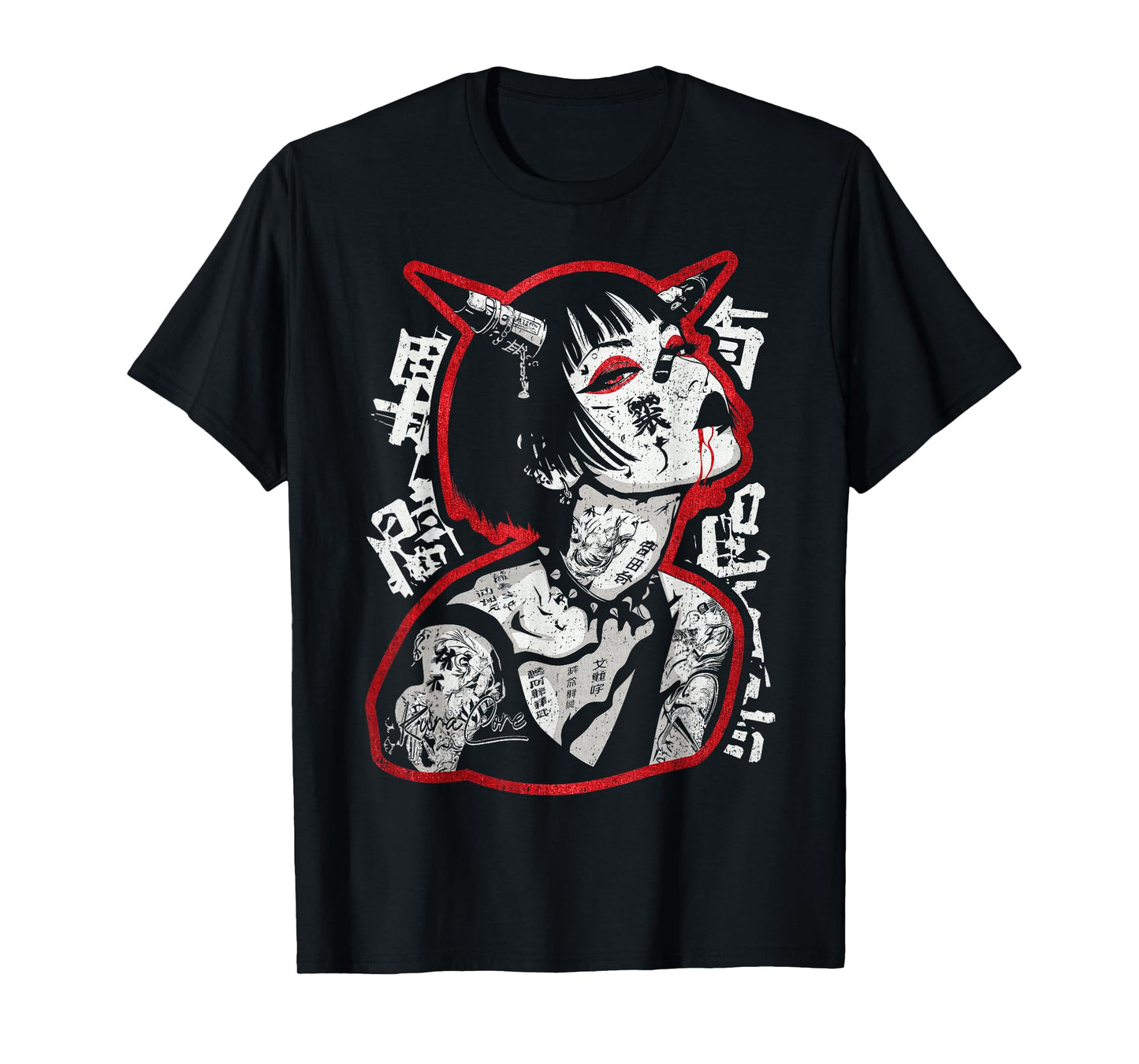 Japanese Streetwear Cyberpunk Y2K Techwear Retro Manga Anime T-Shirt
