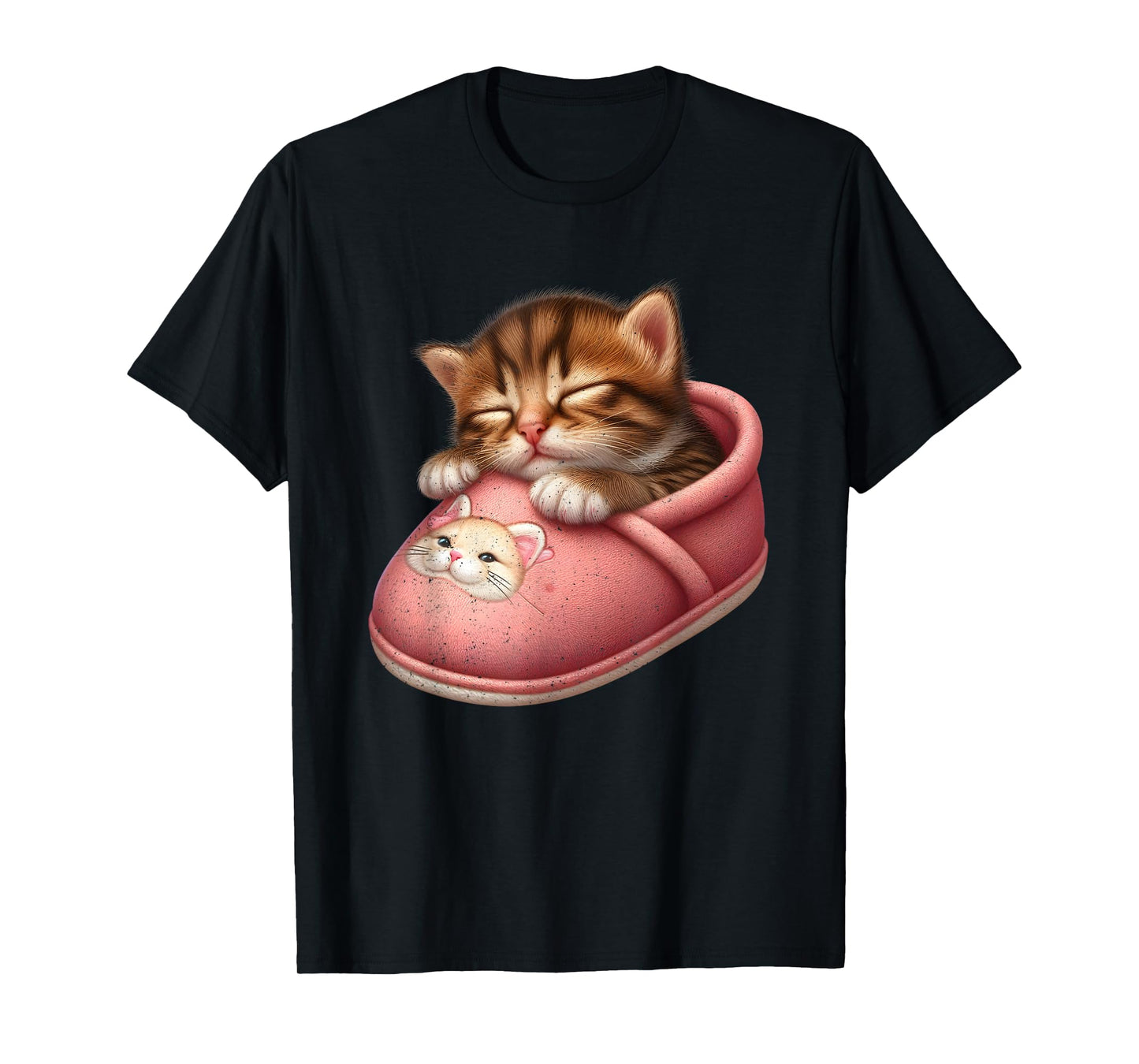 Sleeping Cat in Slipper T-Shirt