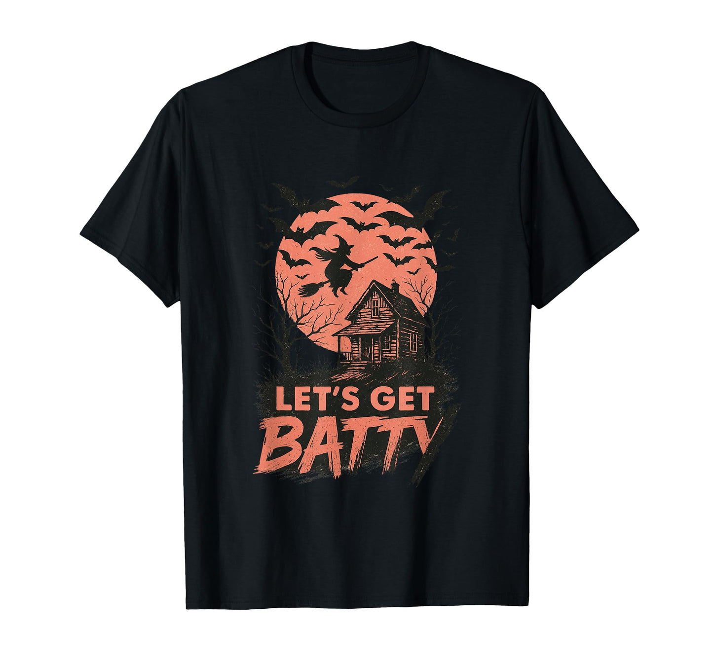 Let's Get Batty Witch Moon Cottage Bats T-Shirt