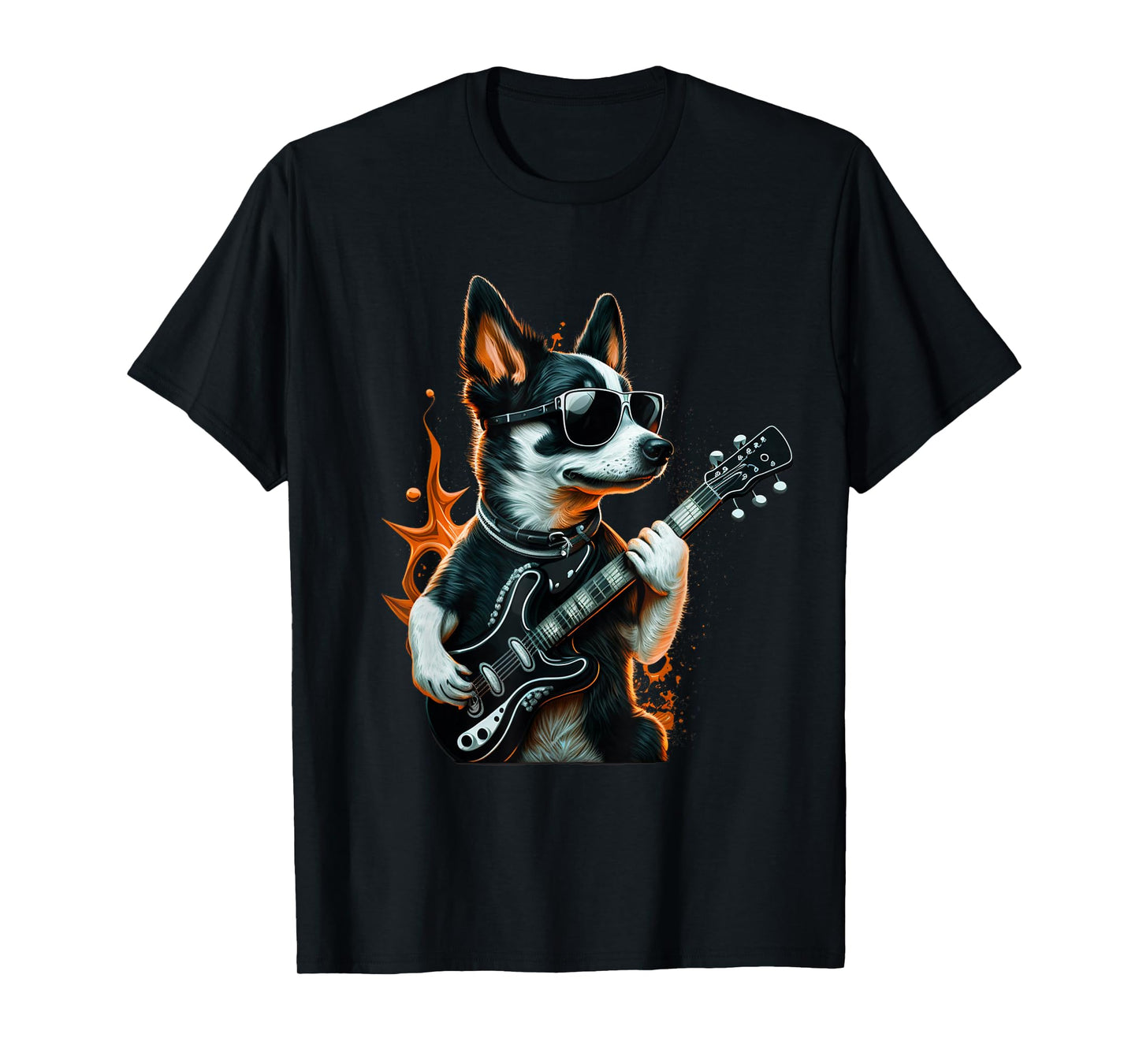 Rock & Roll Dog playing a guitar T-Shirt