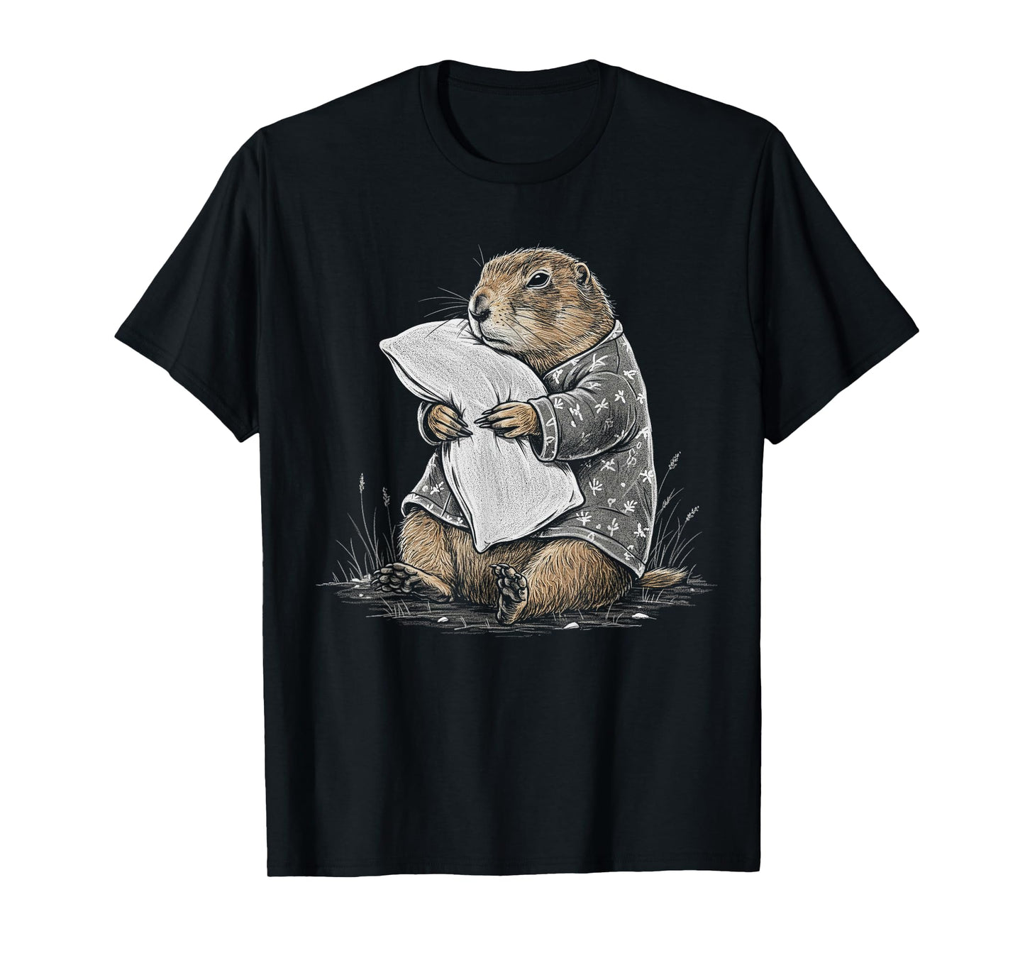 Funny Sleepy Prairie Dog Pajama Women Men Boys And Girls T-Shirt